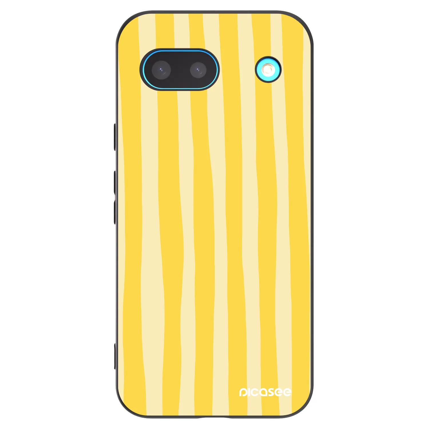 Picasee silikonový černý obal pro Google Pixel 8a - Lines lemon