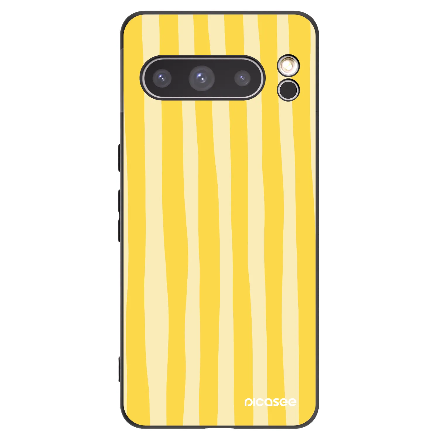 Picasee silikonový černý obal pro Google Pixel 8 Pro - Lines lemon