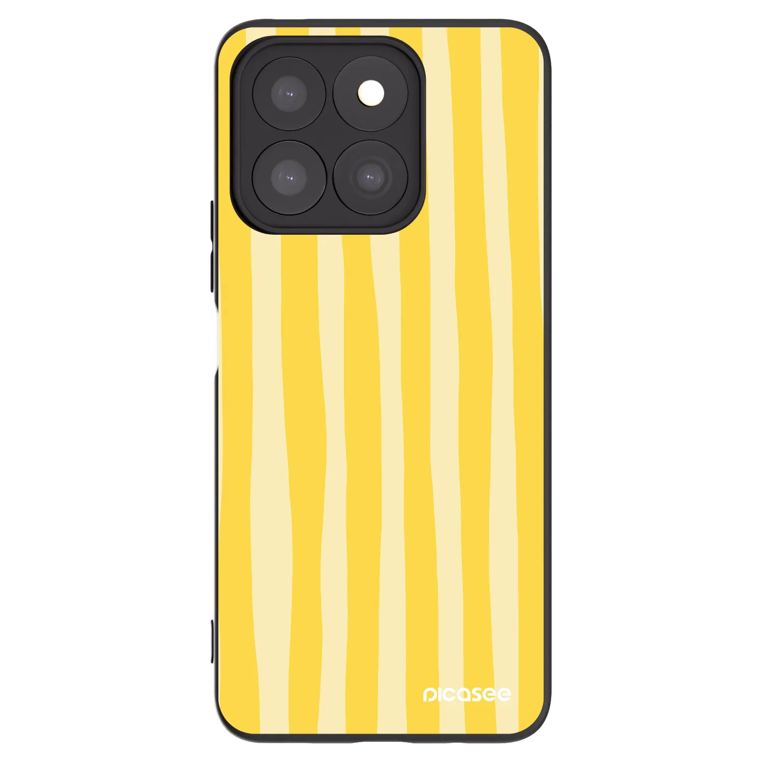 Picasee silikonový černý obal pro Honor X8c - Lines lemon