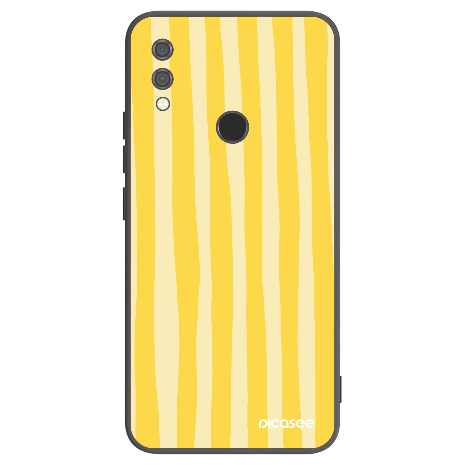 Picasee silikonový černý obal pro Xiaomi Redmi Note 7 - Lines lemon