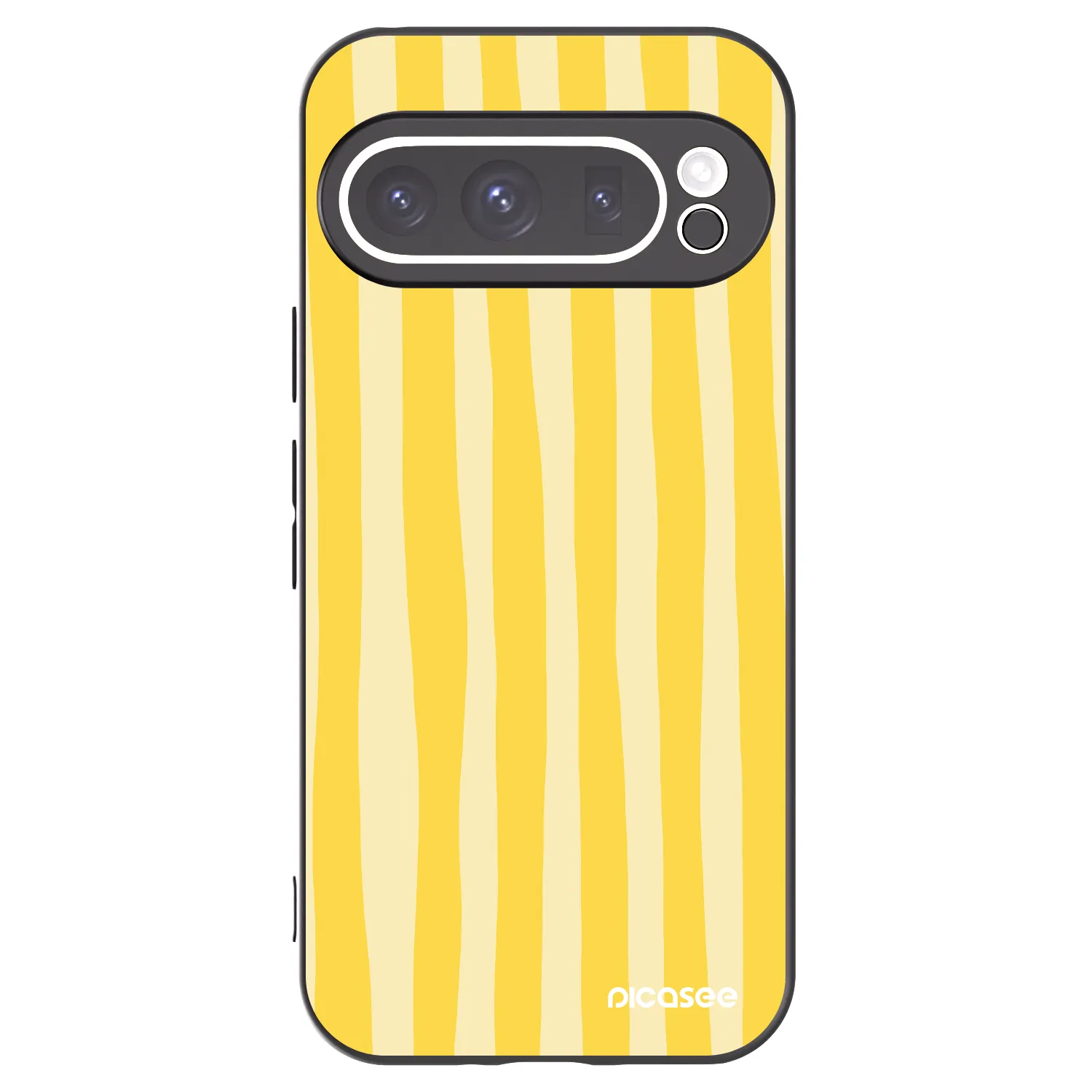 Picasee silikonový černý obal pro Google Pixel 9 Pro - Lines lemon