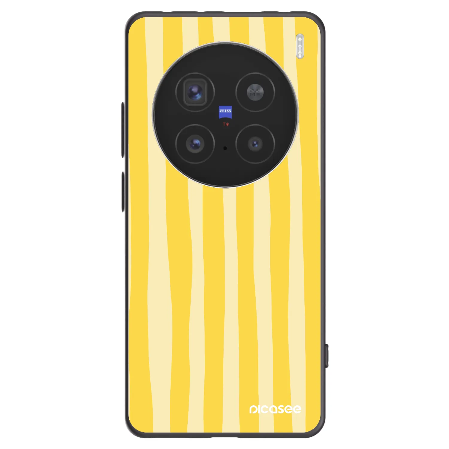 Picasee silikonový černý obal pro Vivo X200 Pro - Lines lemon