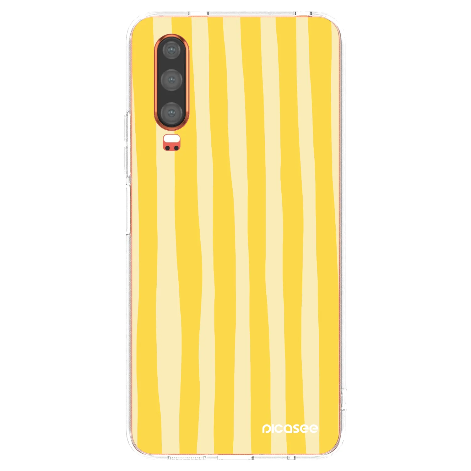 Picasee silikonový průhledný obal pro Huawei P30 - Lines lemon