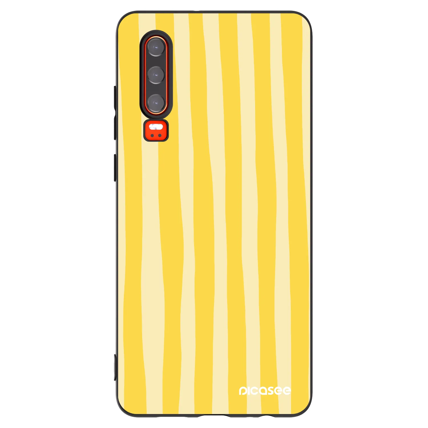 Picasee silikonový černý obal pro Huawei P30 - Lines lemon