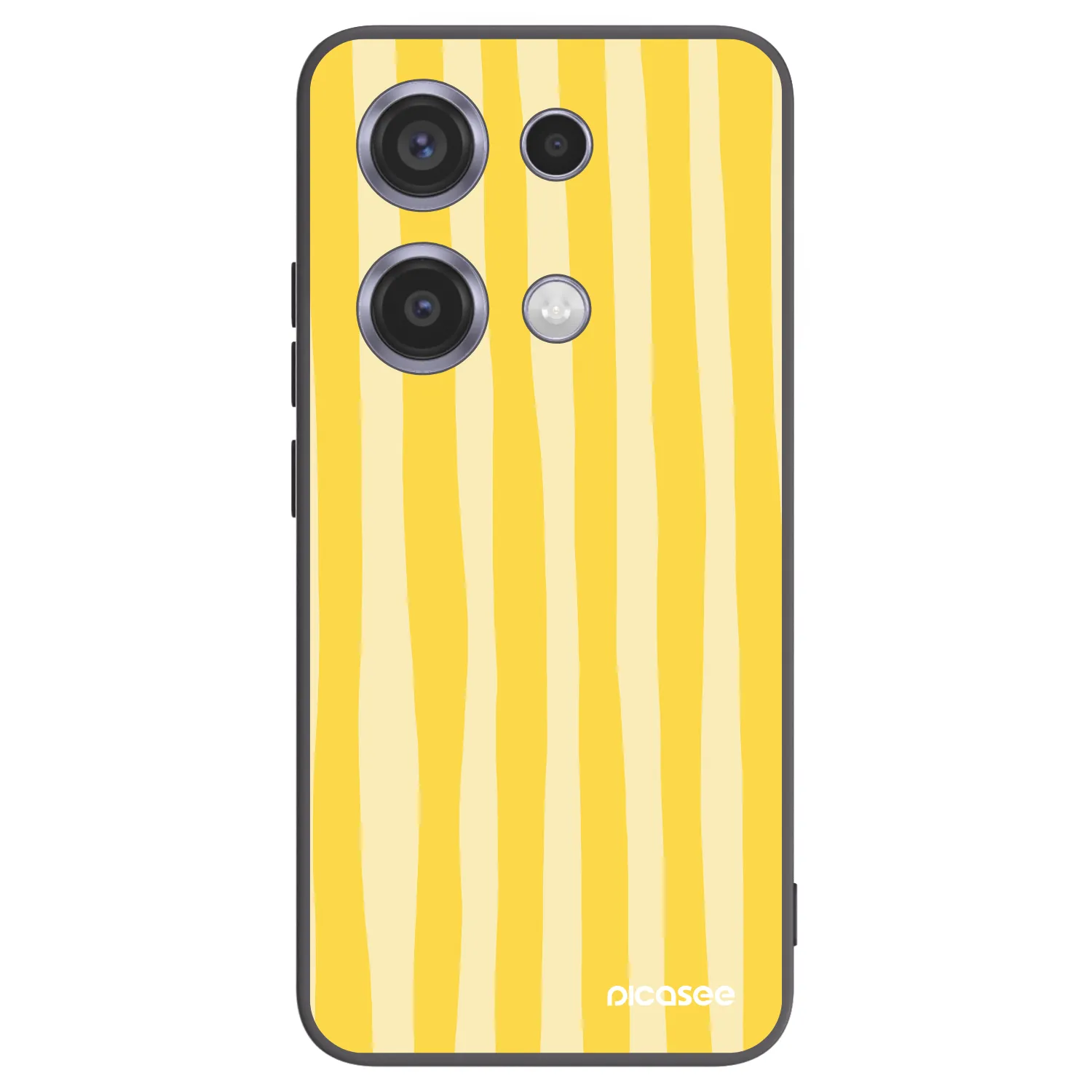 Picasee silikonový černý obal pro Xiaomi Redmi Note 14S - Lines lemon