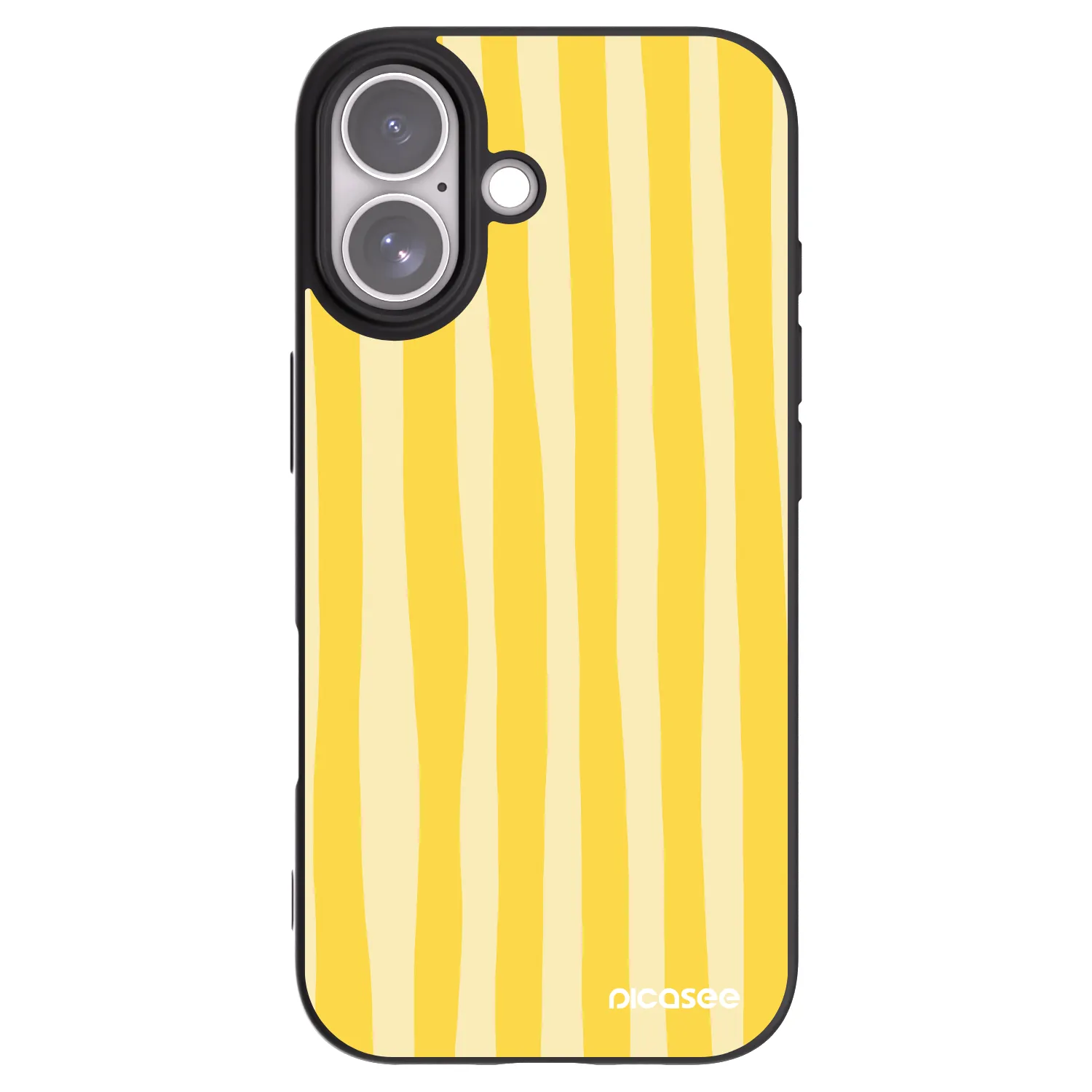 Picasee silikonový černý obal pro Apple iPhone 17 - Lines lemon