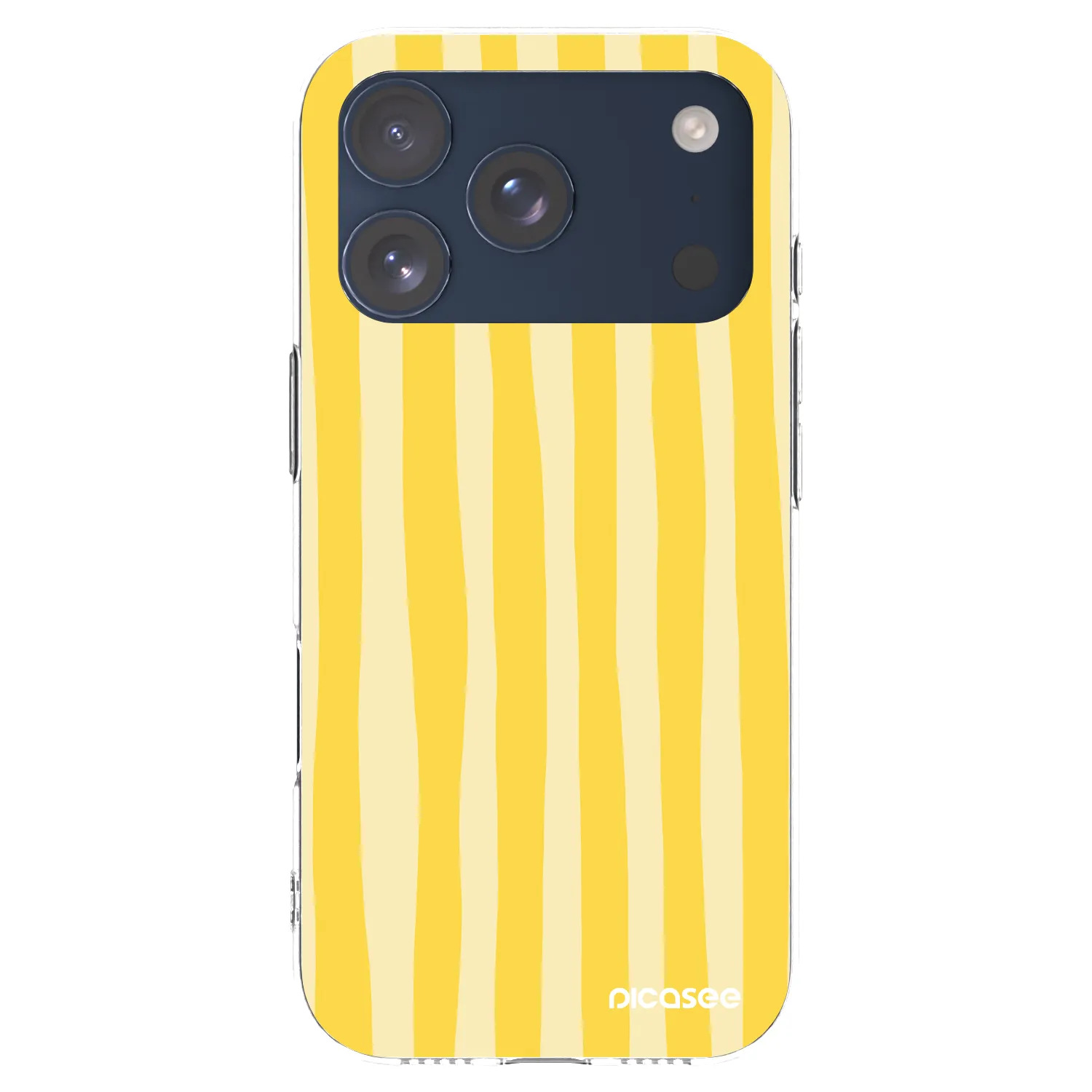 Picasee silikonový průhledný obal pro Apple iPhone 17 Pro - Lines lemon