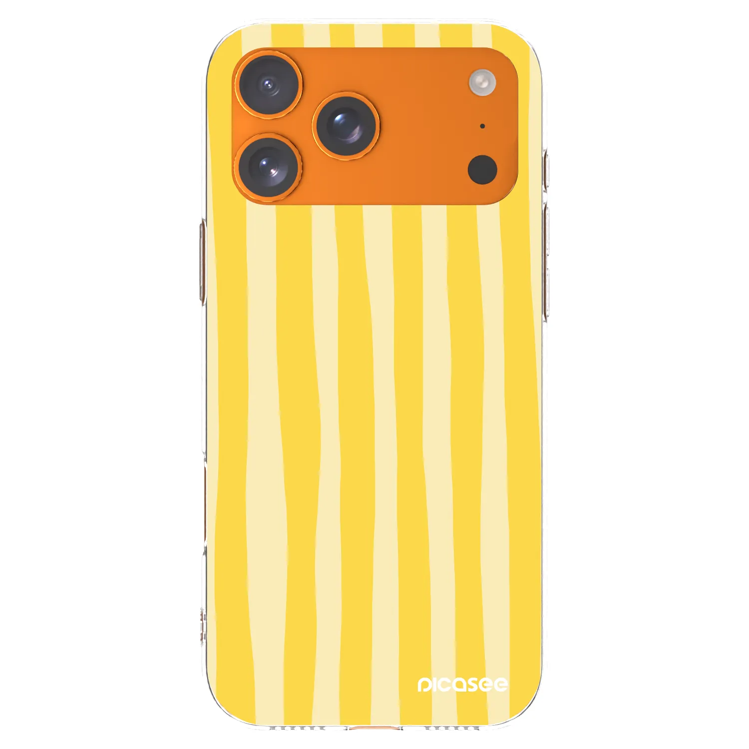 Picasee silikonový průhledný obal pro Apple iPhone 17 Pro Max - Lines lemon