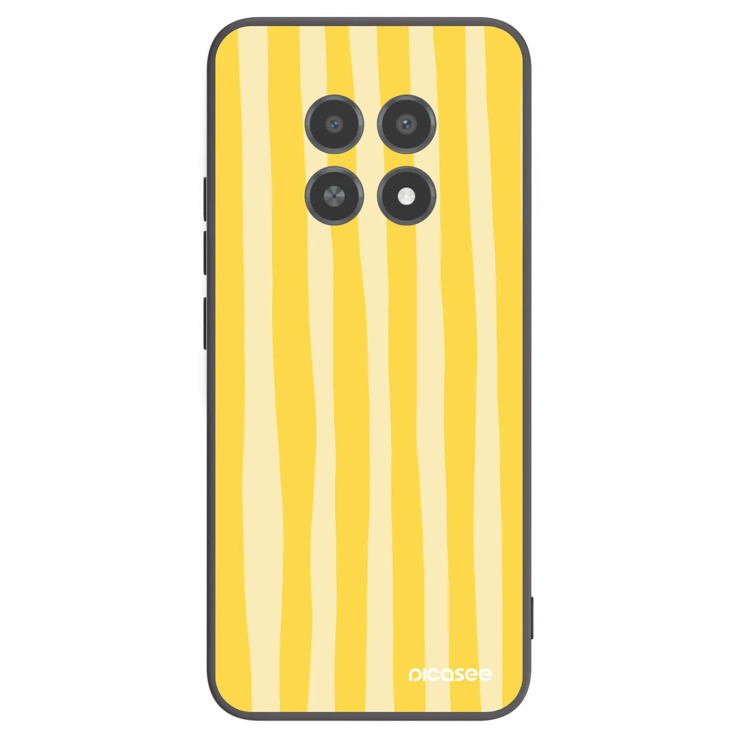 Picasee silikonový černý obal pro Realme 12X - Lines lemon