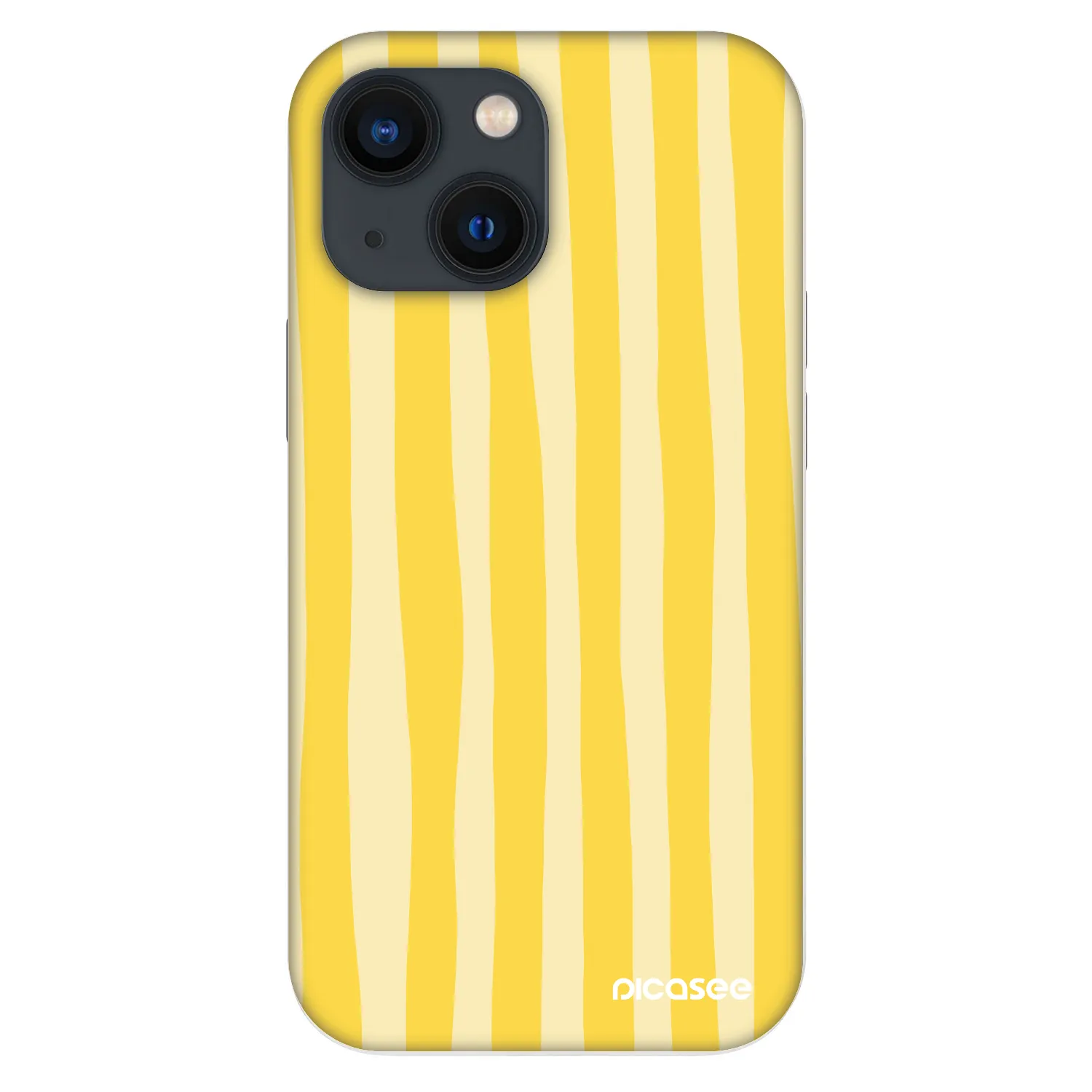 Picasee Fashion Case pro Apple iPhone 13 mini - Lines lemon