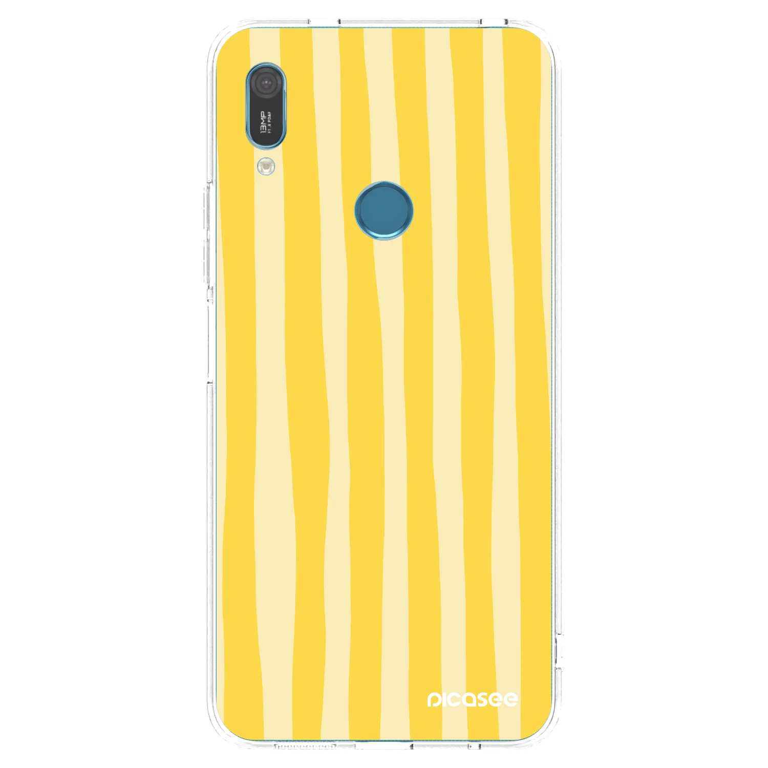Picasee silikonový průhledný obal pro Huawei Y6 2019 - Lines lemon