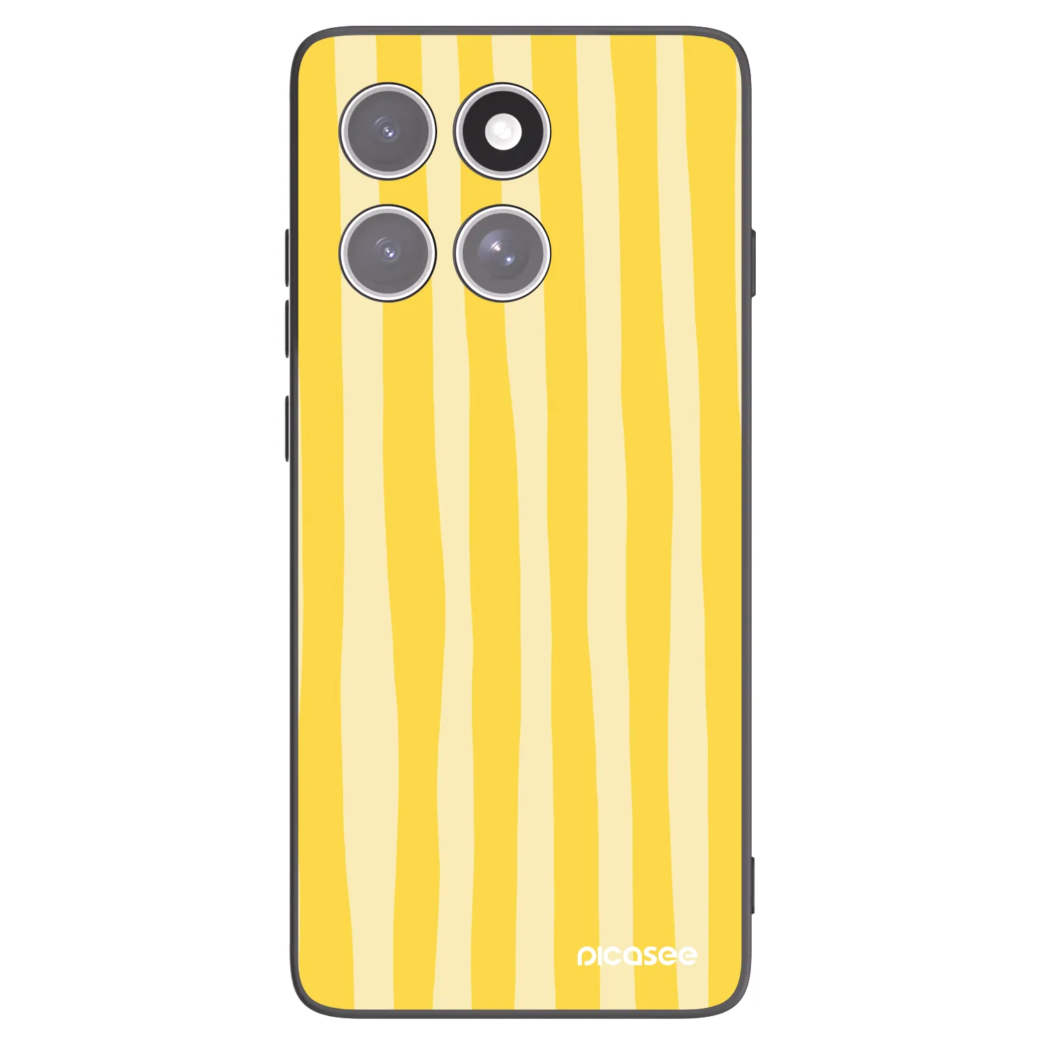 Picasee silikonový černý obal pro Motorola Edge 60 Pro - Lines lemon