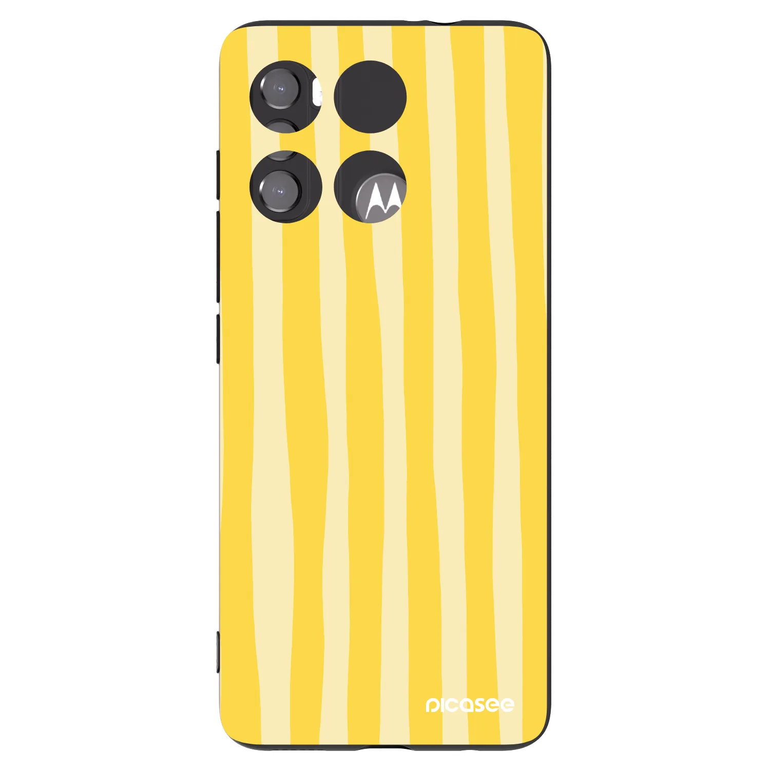 Picasee silikonový černý obal pro Motorola Edge 60 5G - Lines lemon