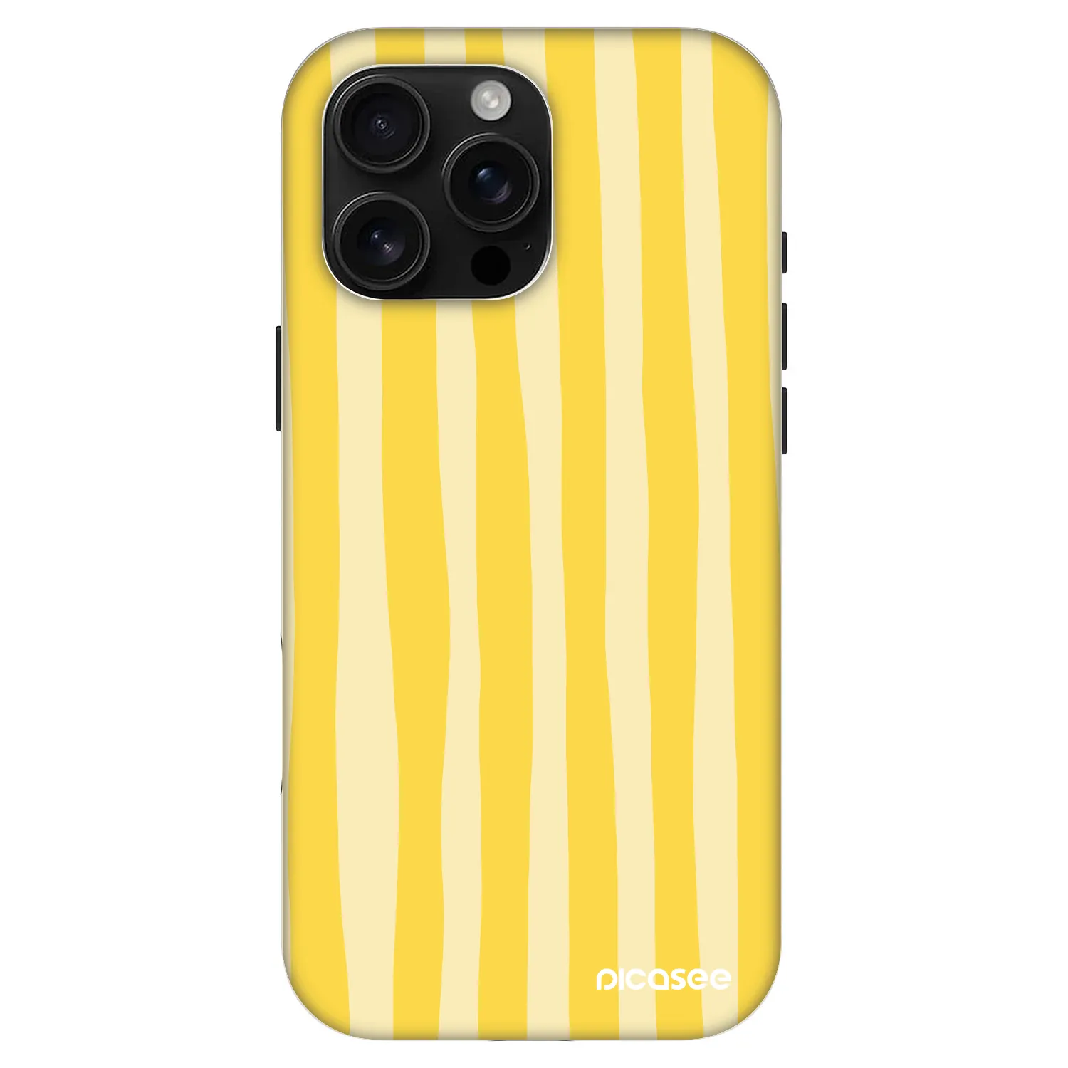 Picasee Fashion Case MagSafe Apple iPhone 16 Pro Max - Lines lemon