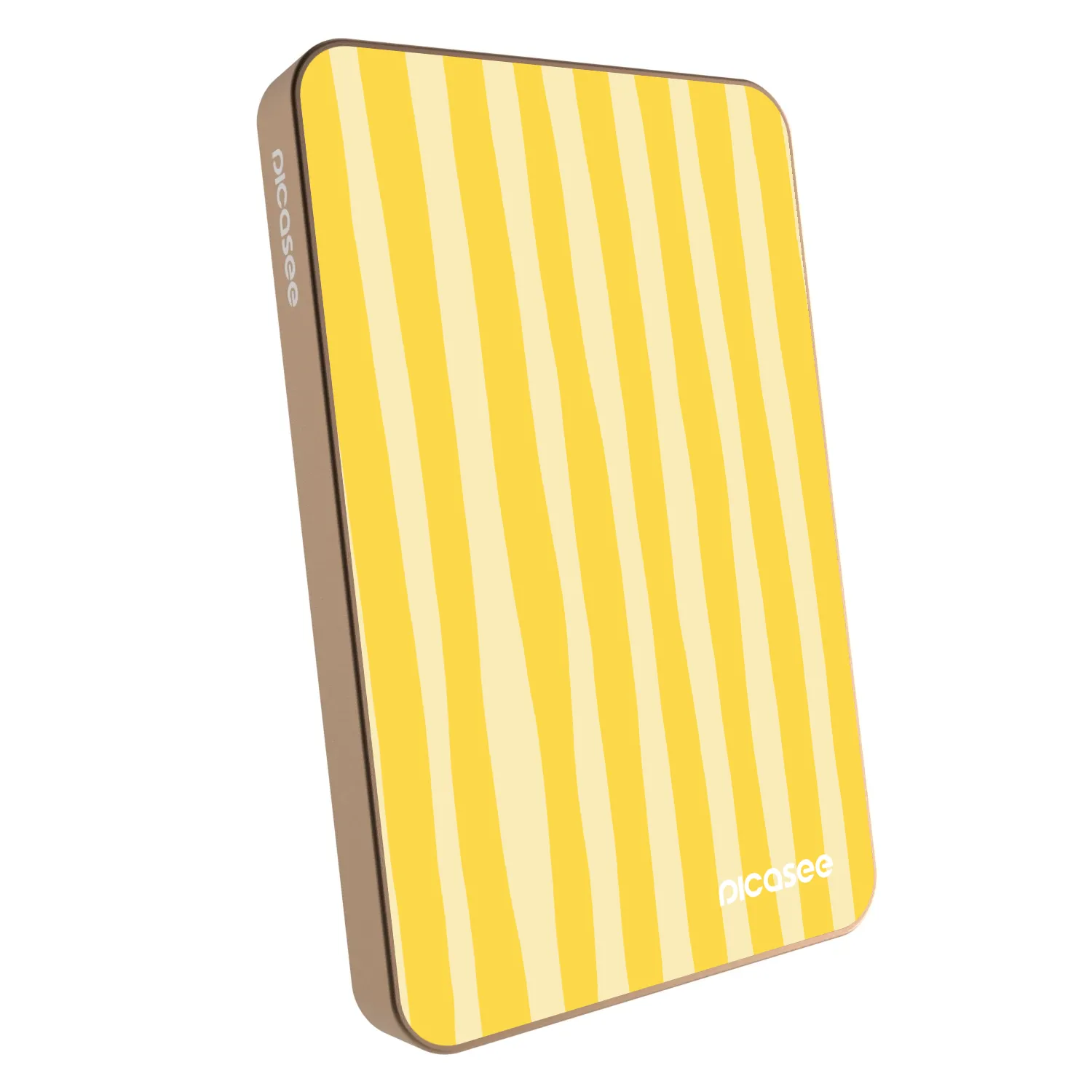 Picasee Powerbanka s MagSafe 5 000 mAh Zlatá - Lines lemon
