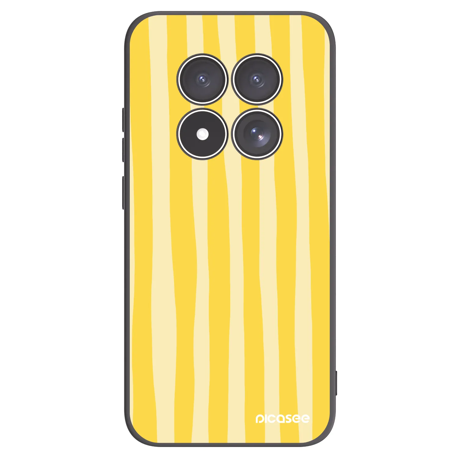 Picasee silikonový černý obal pro Xiaomi Redmi Note 15 Pro 4G - Lines lemon