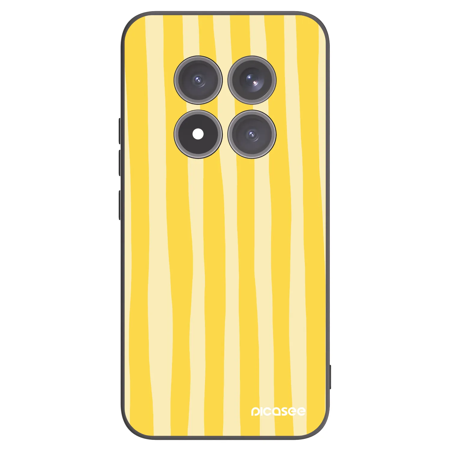 Picasee silikonový černý obal pro Xiaomi Redmi Note 15 Pro+ - Lines lemon