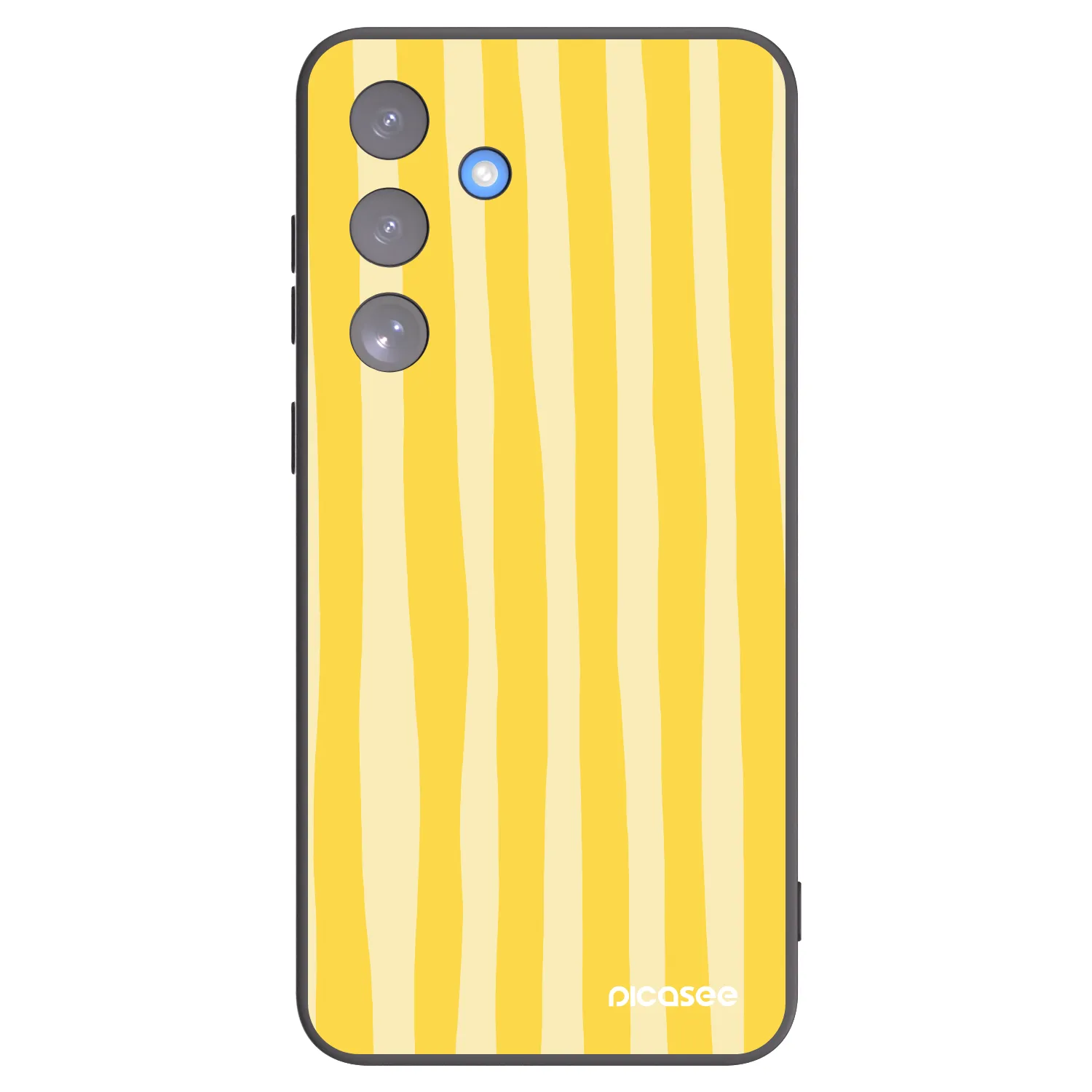Picasee silikonový černý obal pro Samsung Galaxy S25 FE 5G - Lines lemon