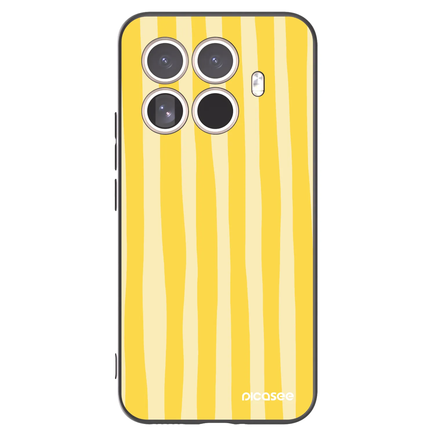 Picasee silikonový černý obal pro Xiaomi 15T Pro - Lines lemon