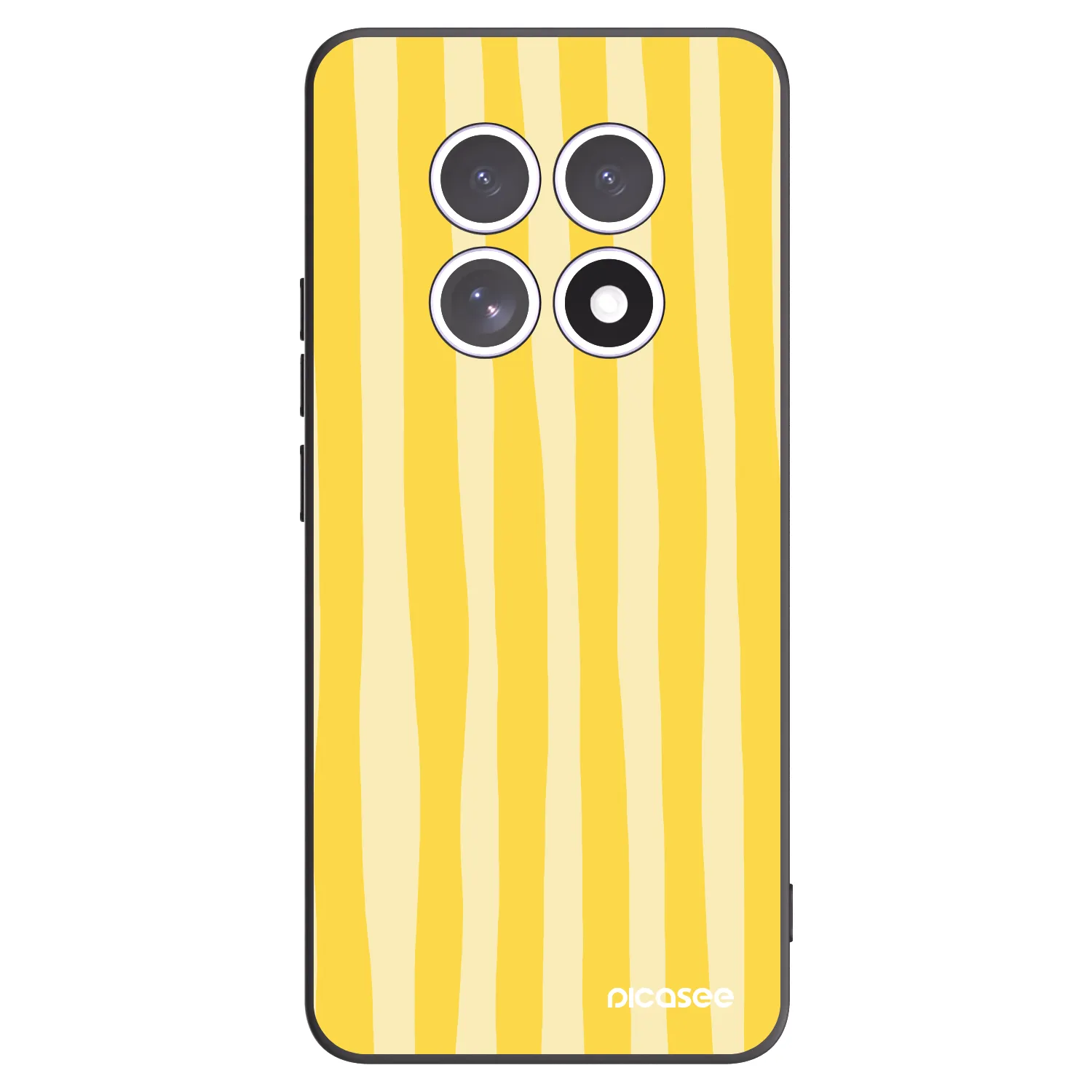 Picasee silikonový černý obal pro Xiaomi Redmi Note 15 4G - Lines lemon