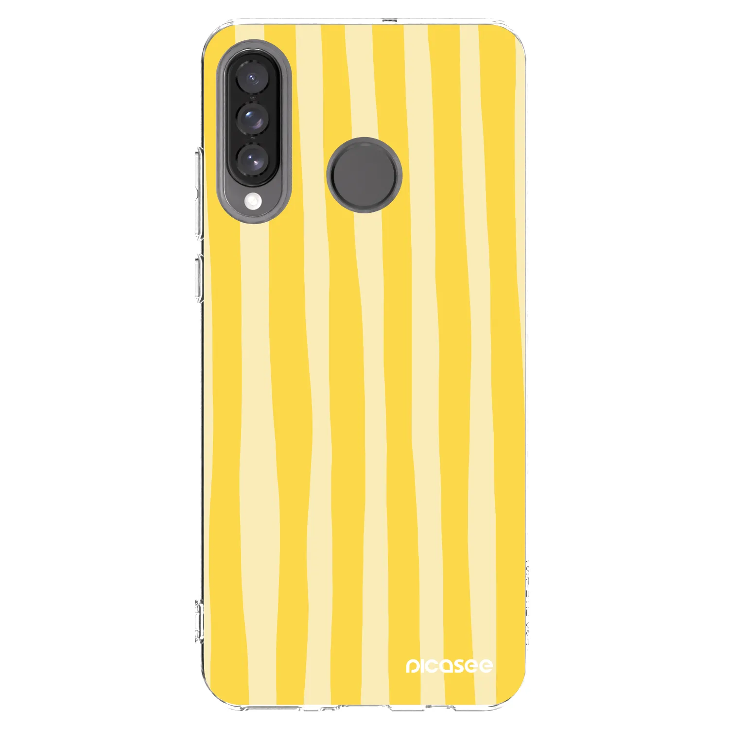 Picasee silikonový průhledný obal pro Huawei P30 Lite - Lines lemon