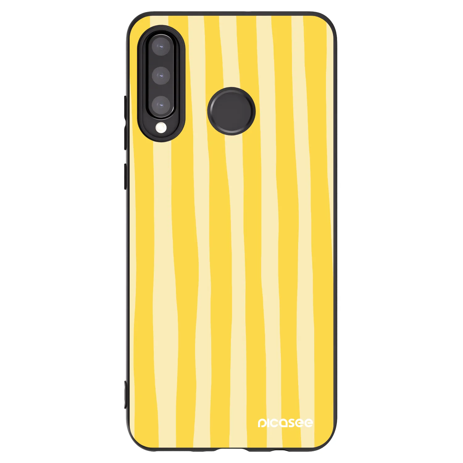 Picasee silikonový černý obal pro Huawei P30 Lite - Lines lemon
