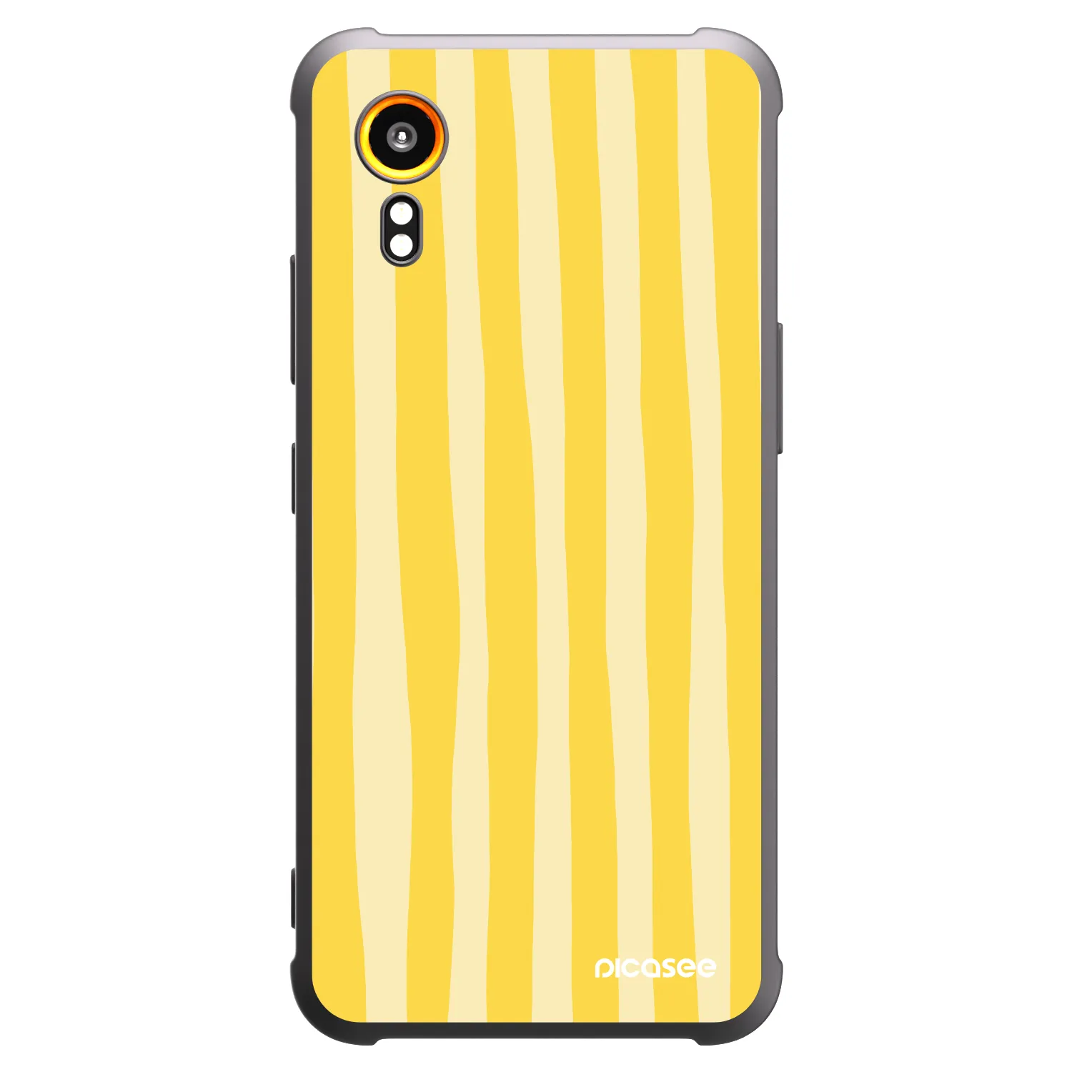 Picasee silikonový černý obal pro Samsung Galaxy Xcover 7 - Lines lemon