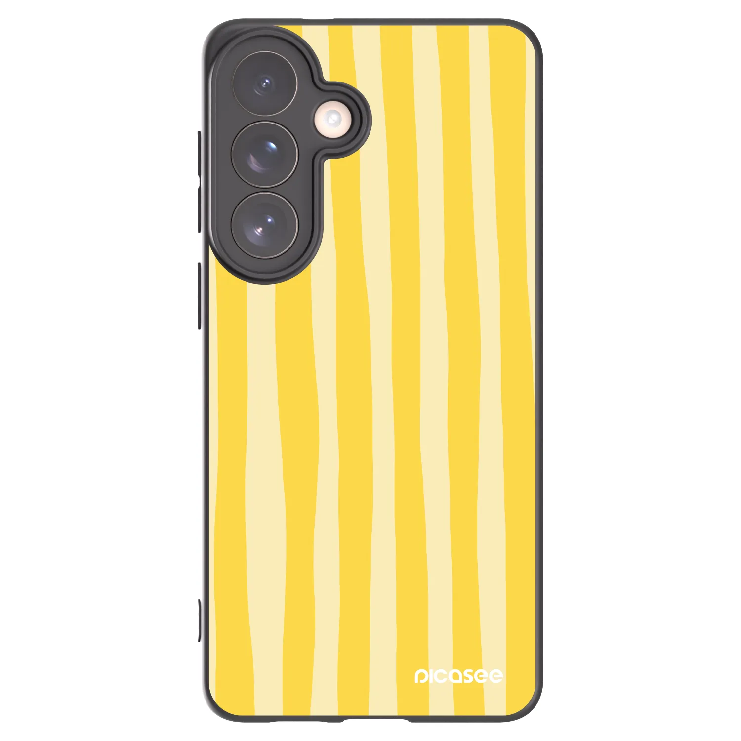 Picasee silikonový černý obal pro Samsung Galaxy S26+ - Lines lemon