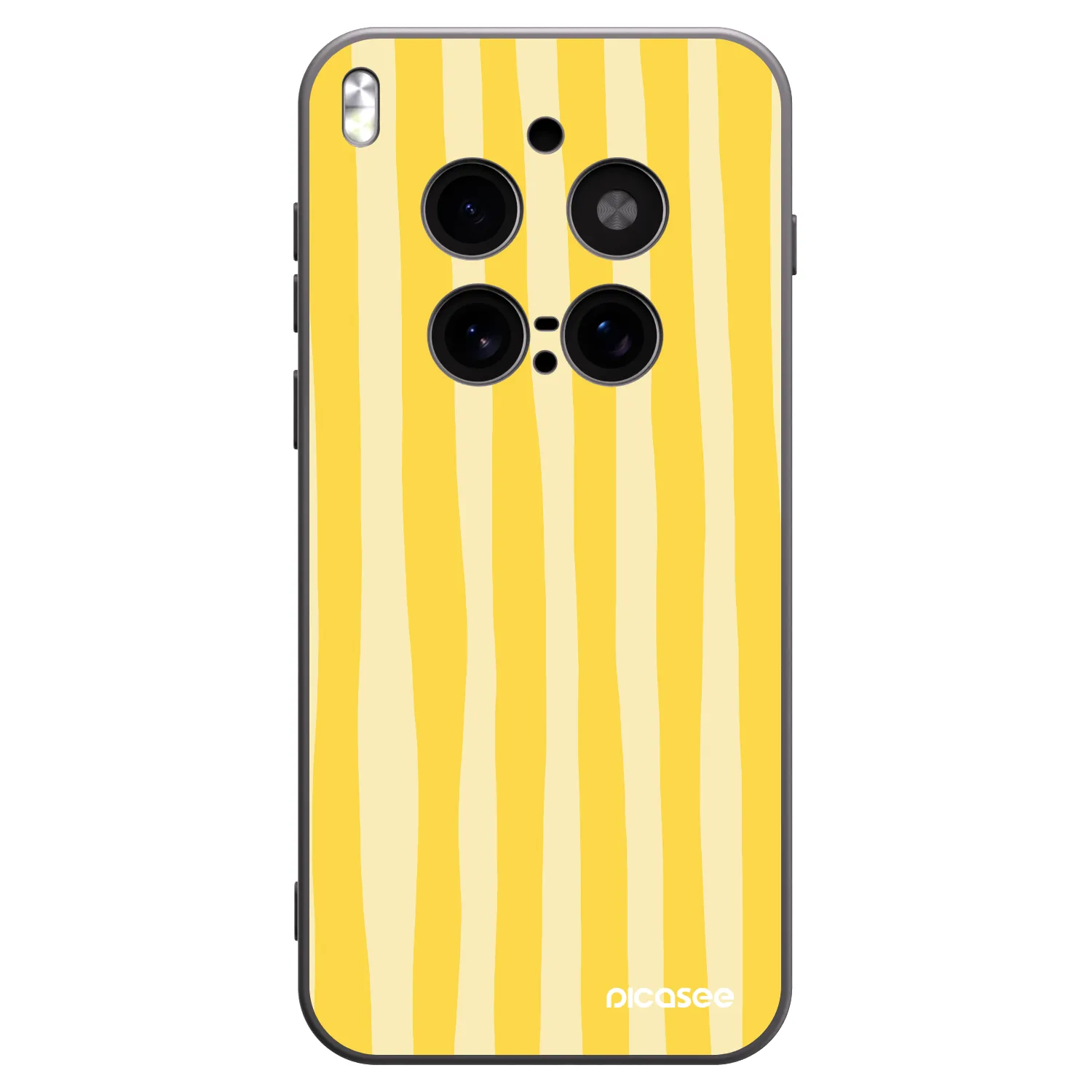 Picasee silikonový černý obal pro Vivo X300 Pro - Lines lemon