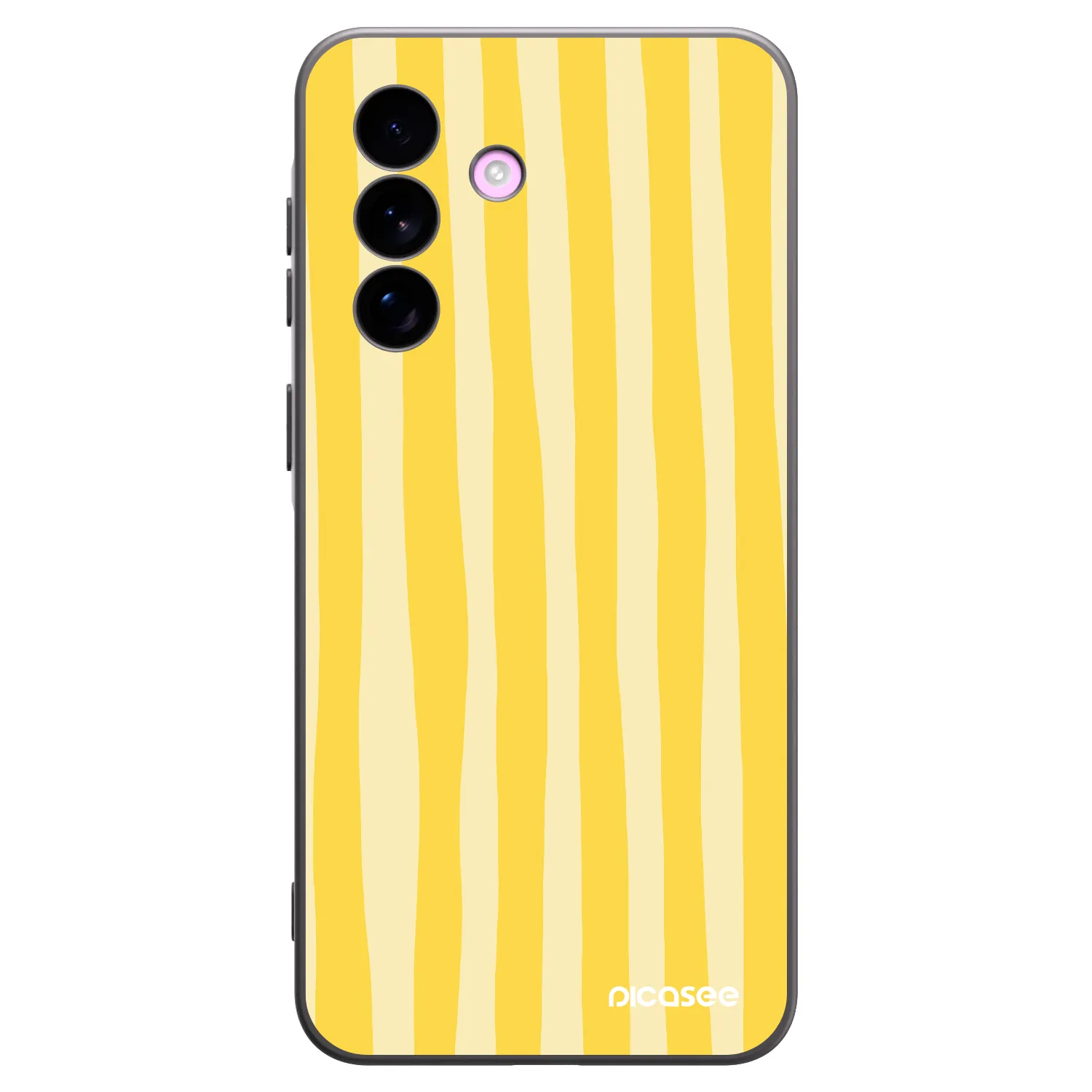 Picasee silikonový černý obal pro Samsung Galaxy A57 5G - Lines lemon