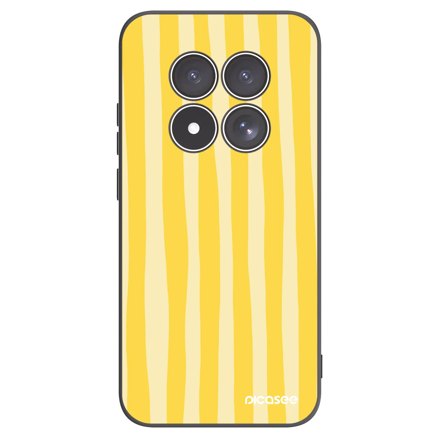 Picasee silikonový černý obal pro Xiaomi Redmi Note 15 Pro 5G - Lines lemon