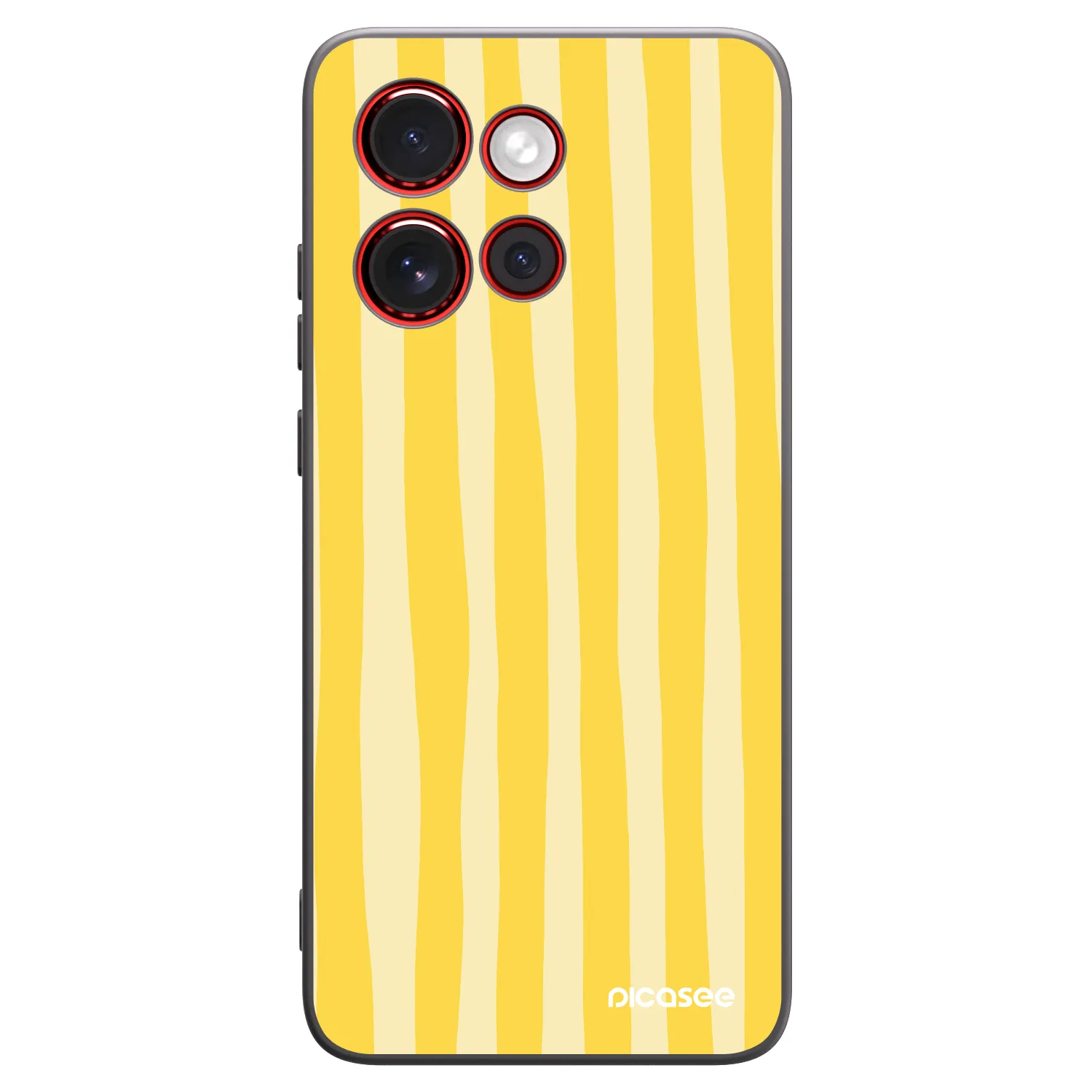 Picasee silikonový černý obal pro Motorola Edge 60 Neo 5G - Lines lemon