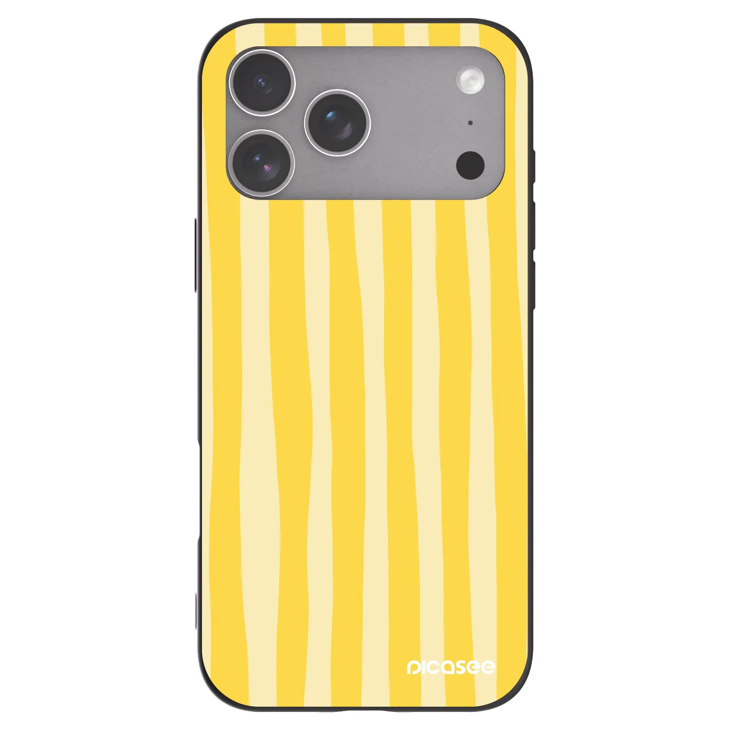 Picasee silikonový černý obal pro Apple iPhone 18 Pro Max - Lines lemon