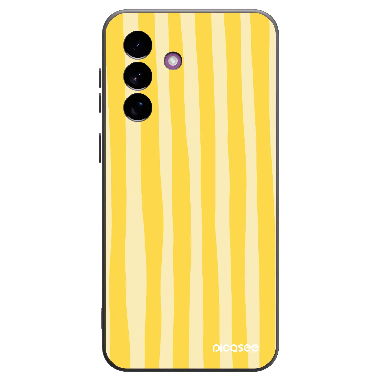 Picasee silikonový černý obal pro Samsung Galaxy A37 - Lines lemon