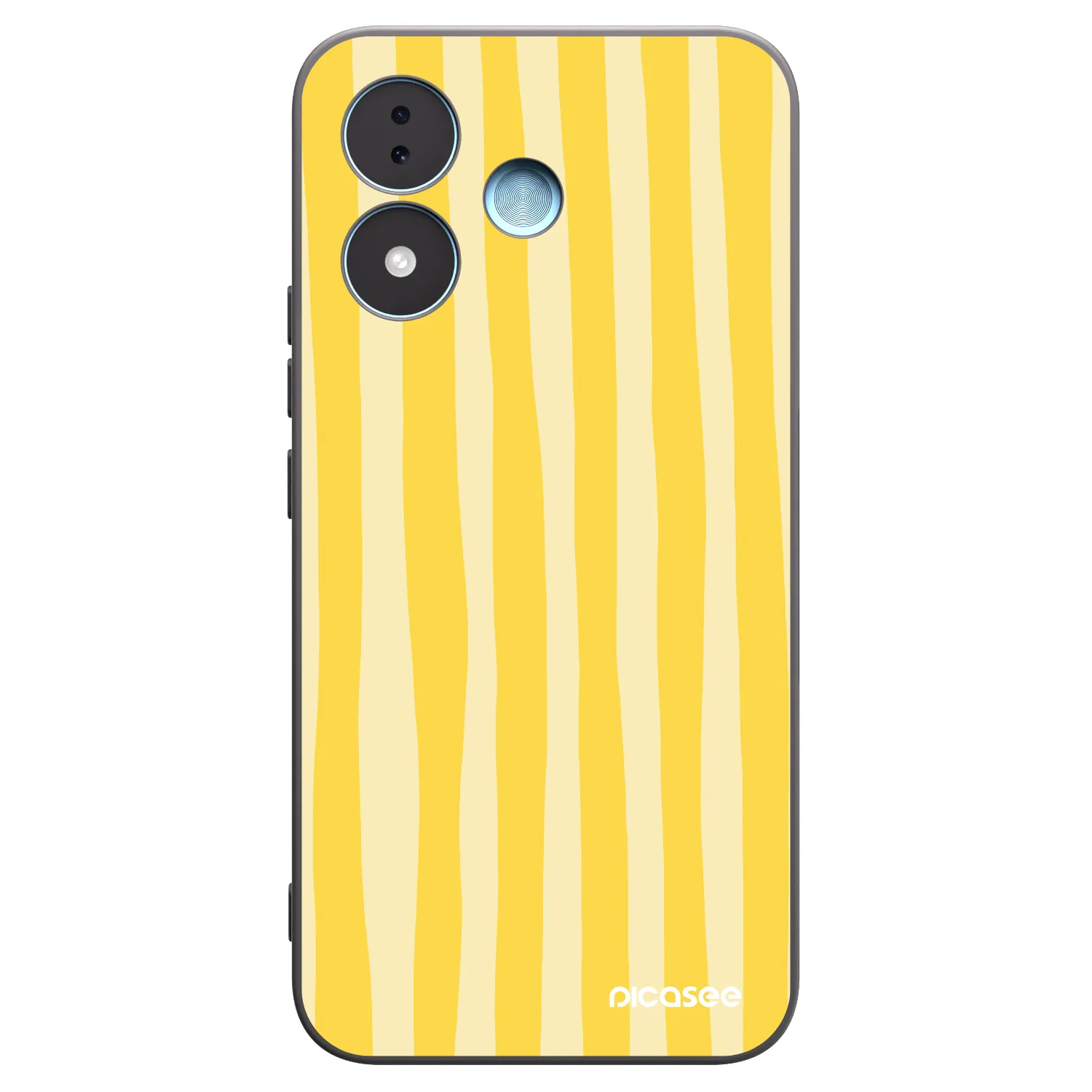 Picasee silikonový černý obal pro Xiaomi Redmi Note 17 5G - Lines lemon