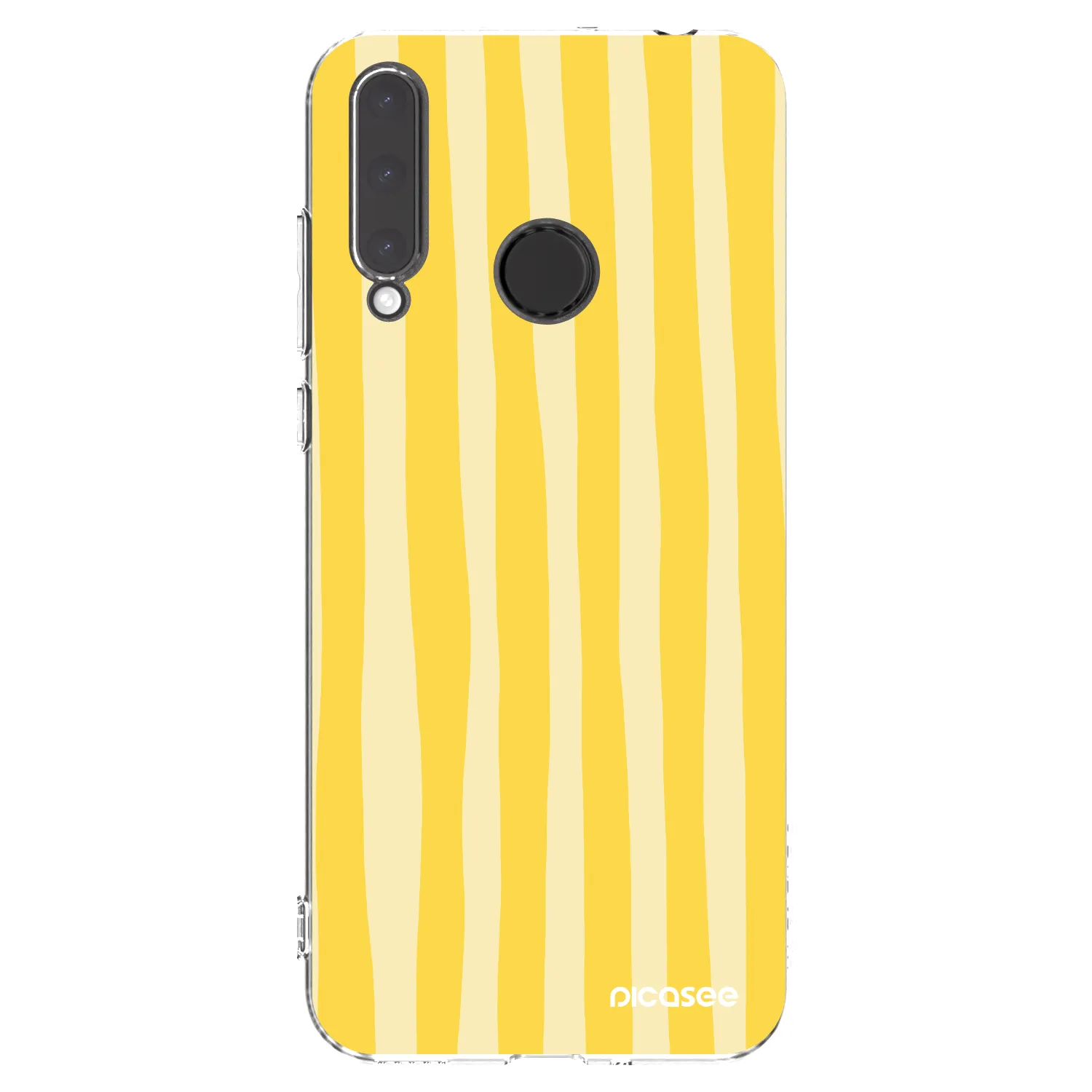 Picasee silikonový průhledný obal pro Honor 20 Lite - Lines lemon
