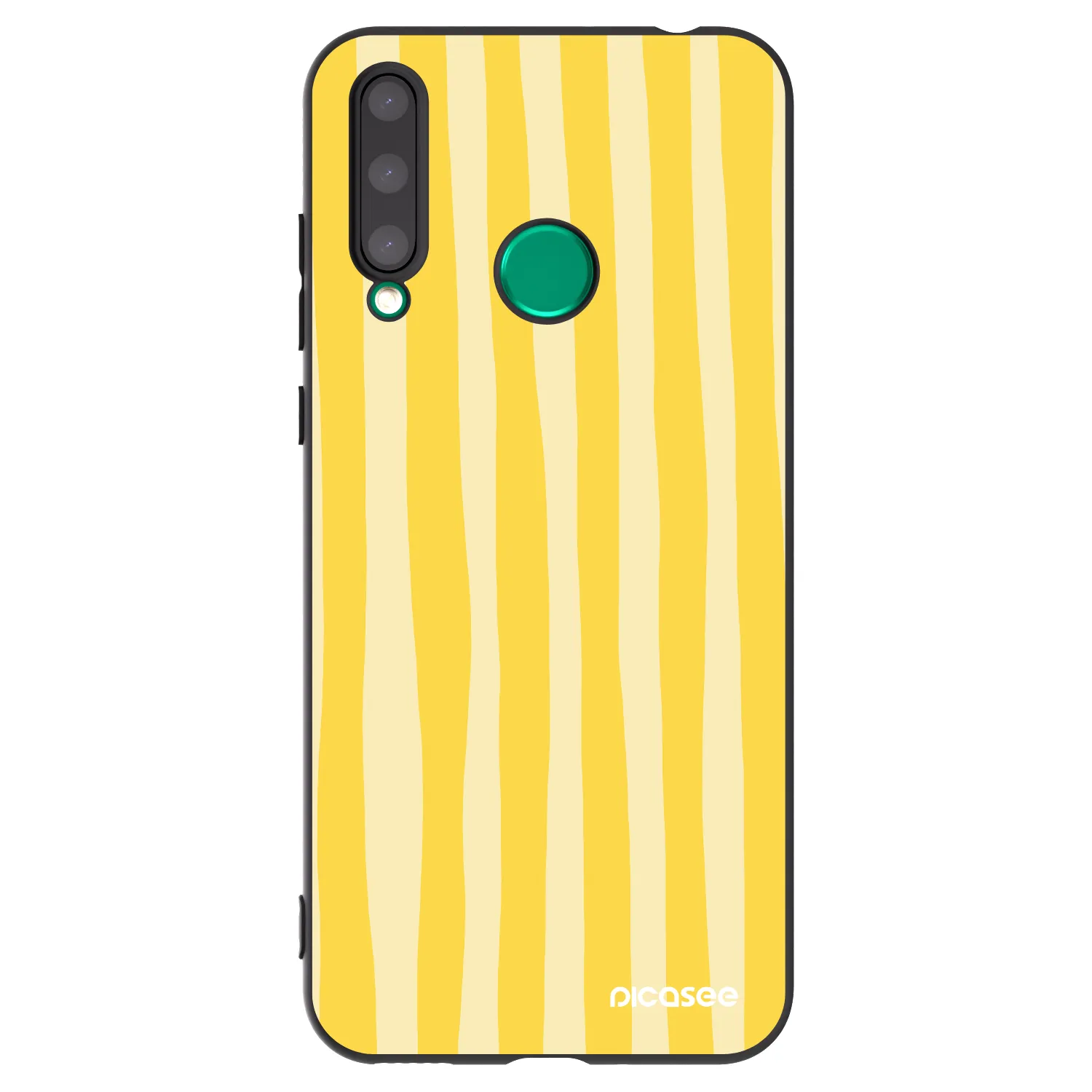 Picasee silikonový černý obal pro Honor 20 Lite - Lines lemon