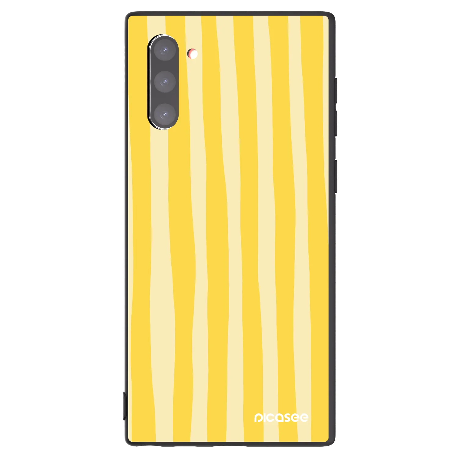 Picasee silikonový černý obal pro Samsung Galaxy Note 10 N970F - Lines lemon