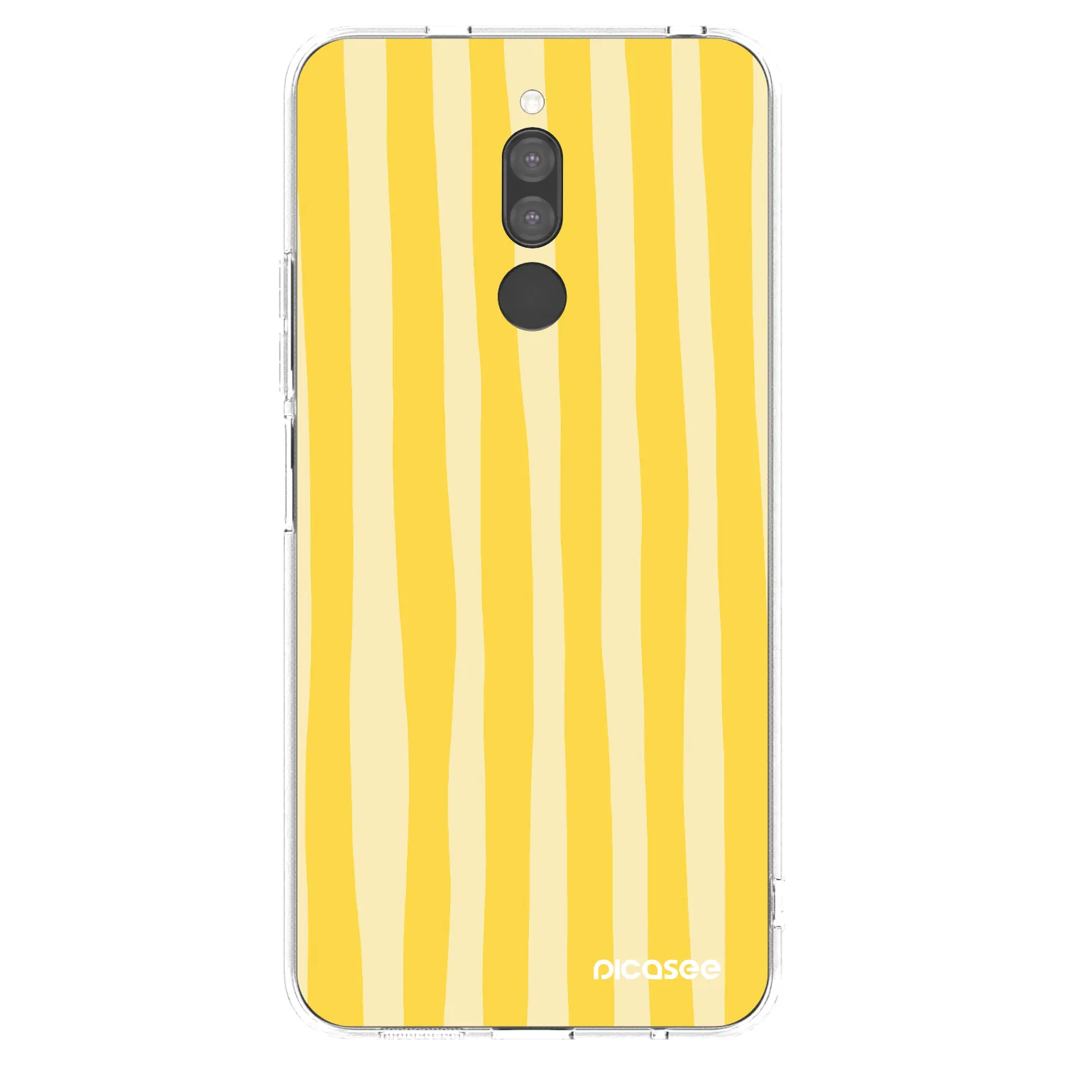Picasee silikonový průhledný obal pro Xiaomi Redmi 8 - Lines lemon