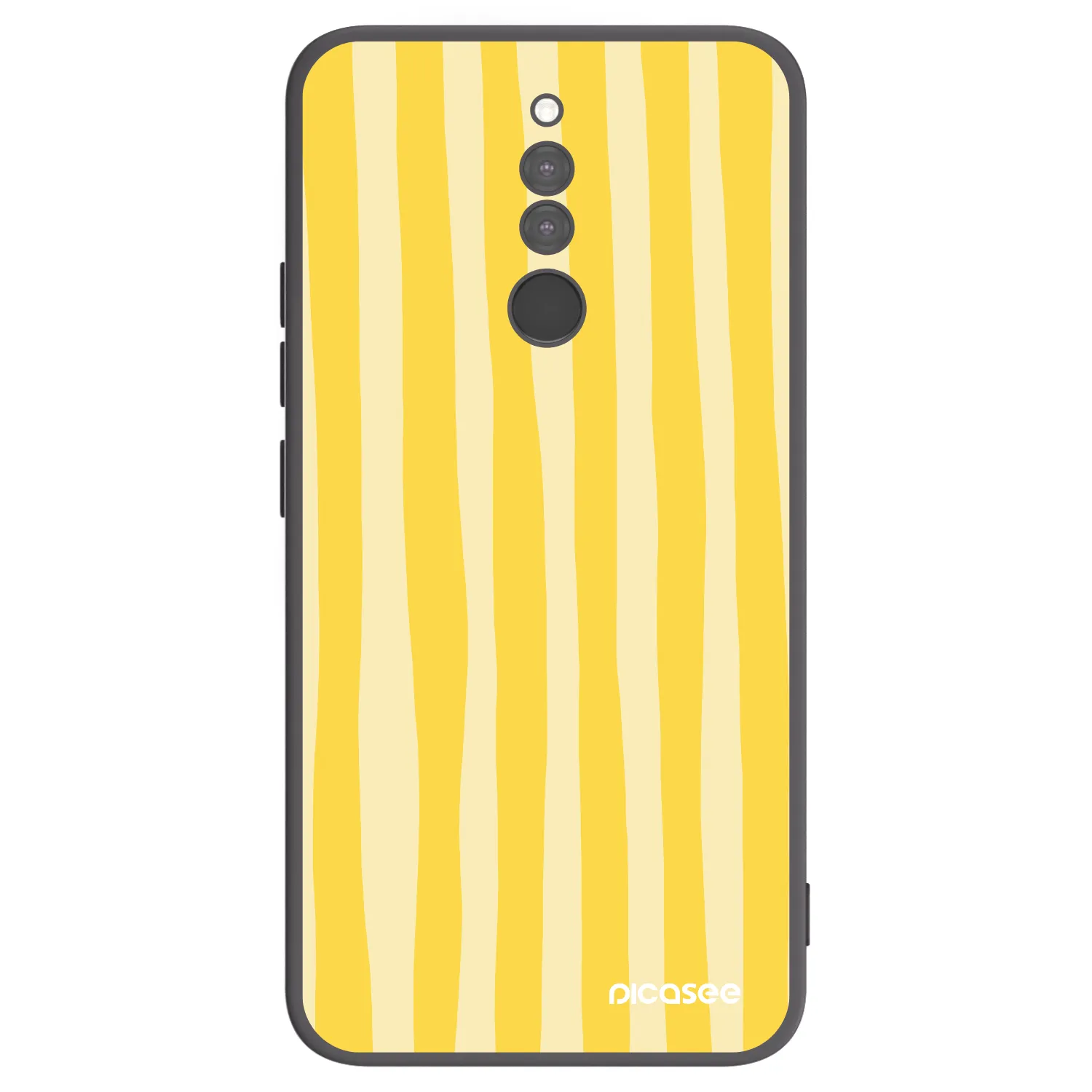 Picasee silikonový černý obal pro Xiaomi Redmi 8 - Lines lemon