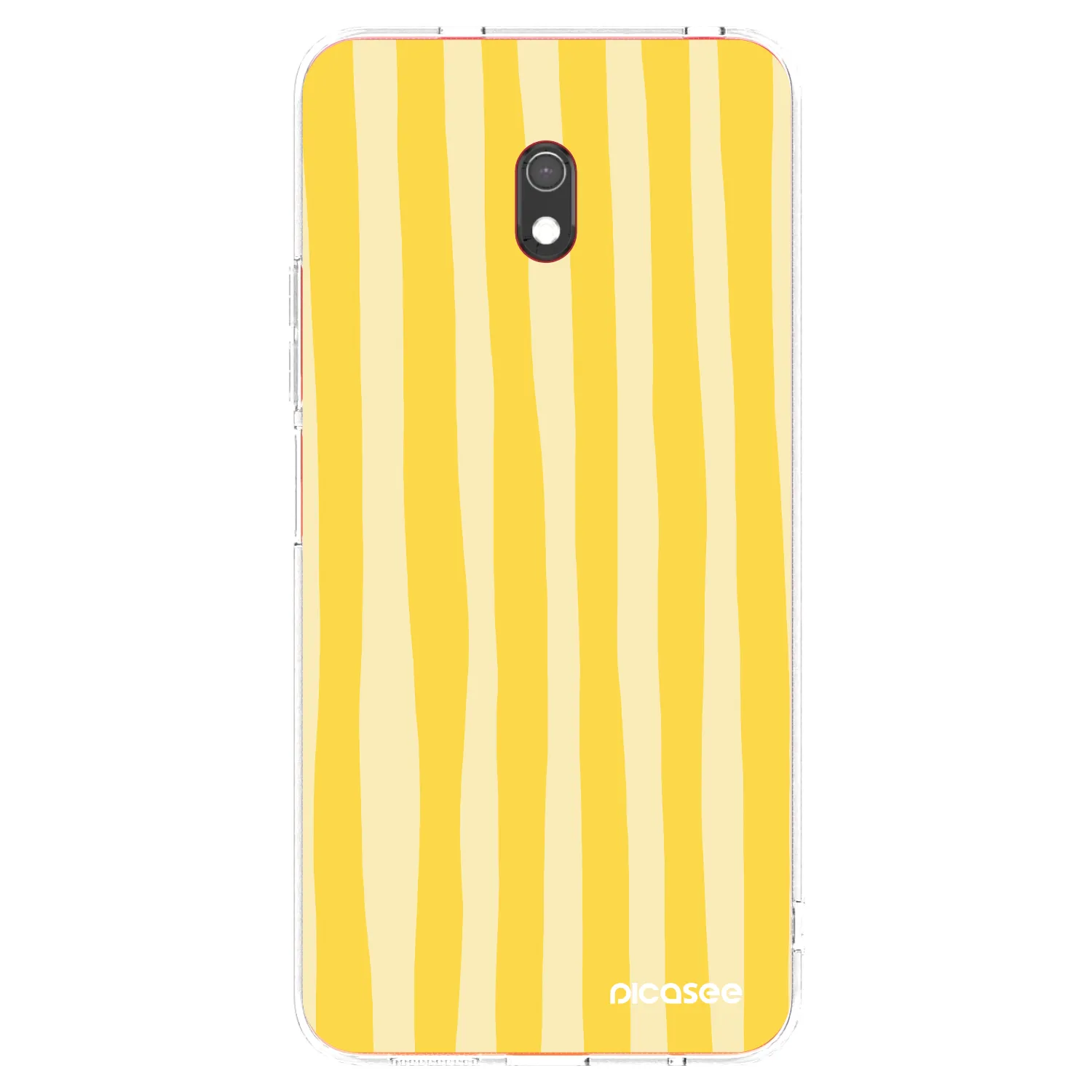 Picasee silikonový průhledný obal pro Xiaomi Redmi 8A - Lines lemon
