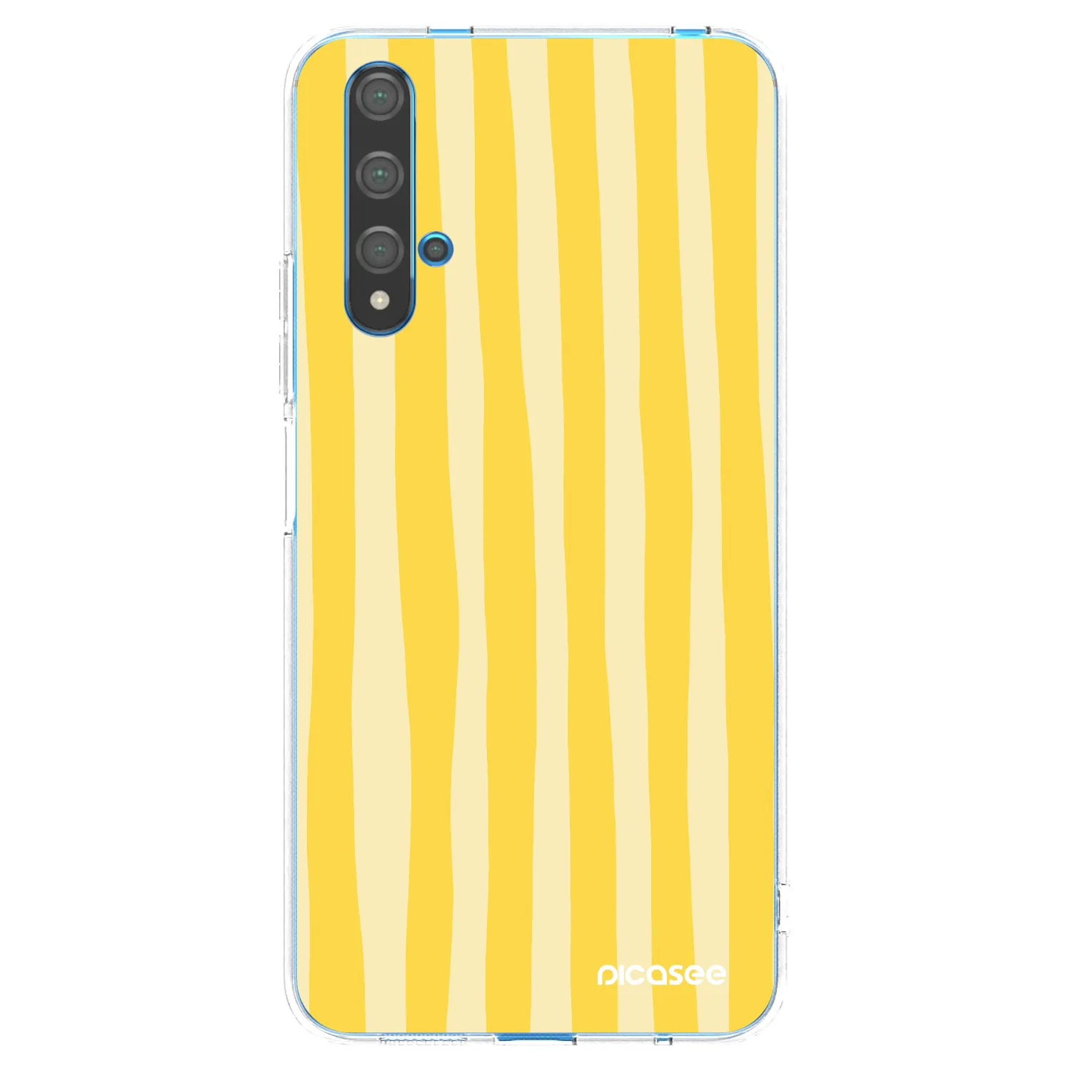 Picasee silikonový průhledný obal pro Huawei Nova 5T - Lines lemon