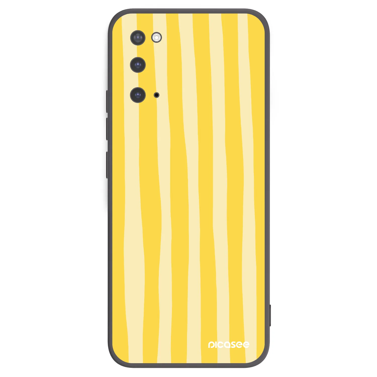 Picasee silikonový černý obal pro Samsung Galaxy S20 G980F - Lines lemon