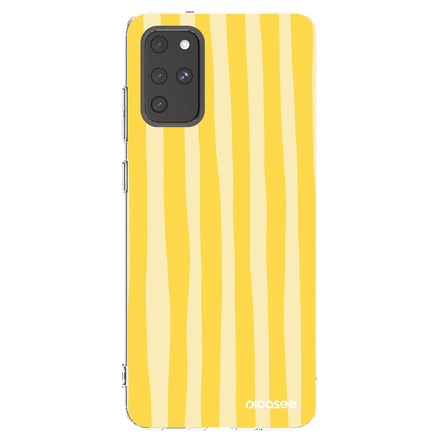 Picasee silikonový průhledný obal pro Samsung Galaxy S20+ G985F - Lines lemon