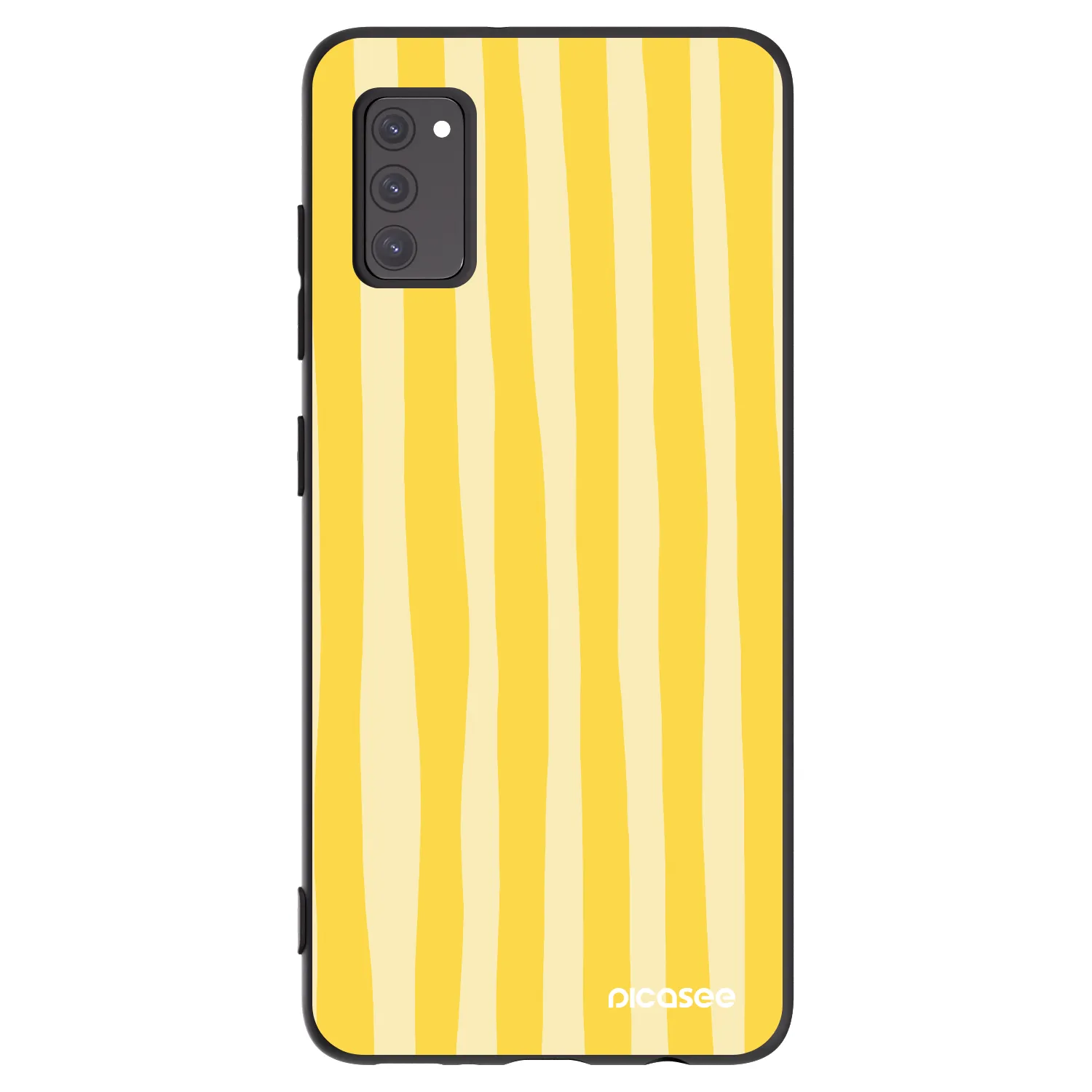 Picasee silikonový černý obal pro Samsung Galaxy A41 A415F - Lines lemon