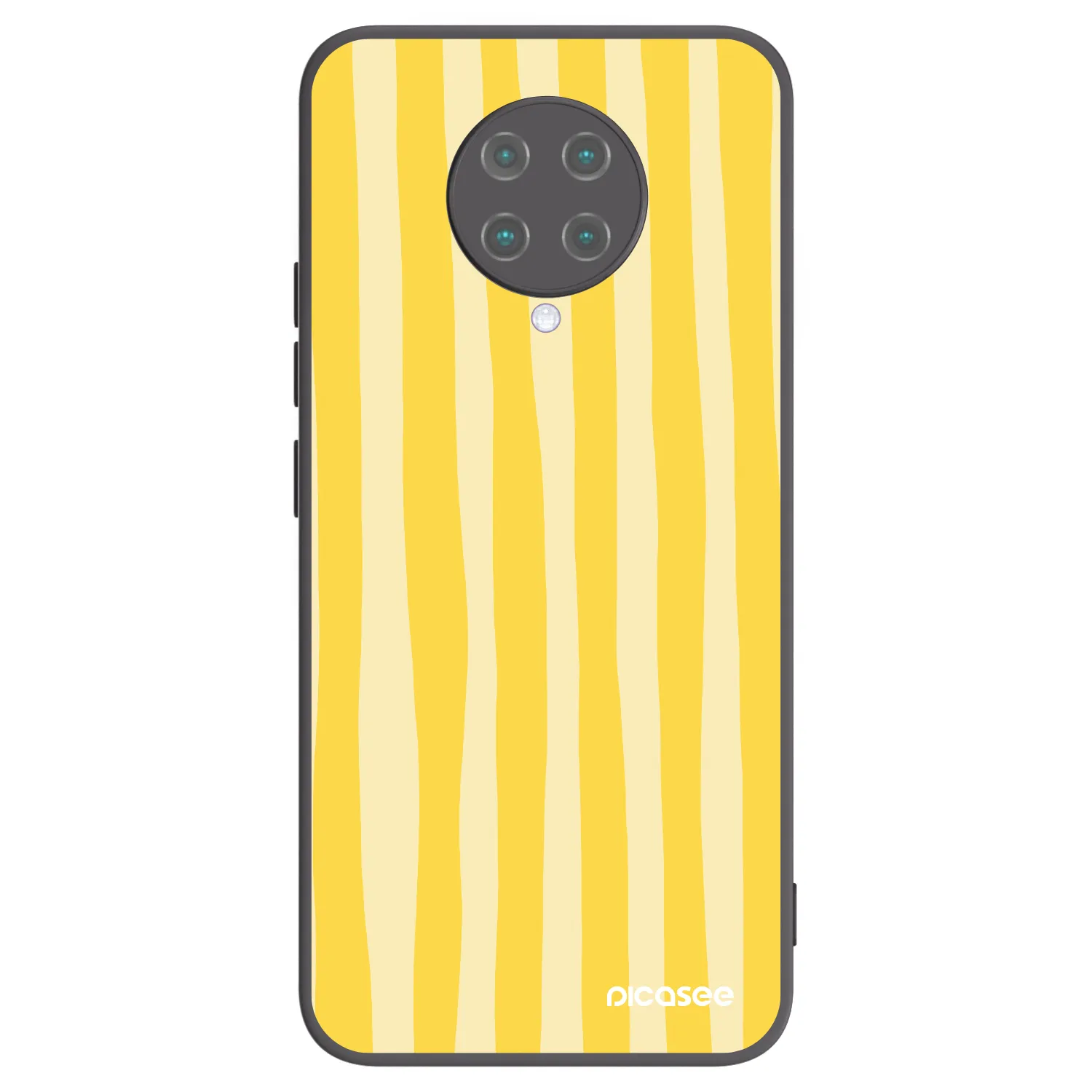 Picasee silikonový černý obal pro Xiaomi Poco F2 Pro - Lines lemon