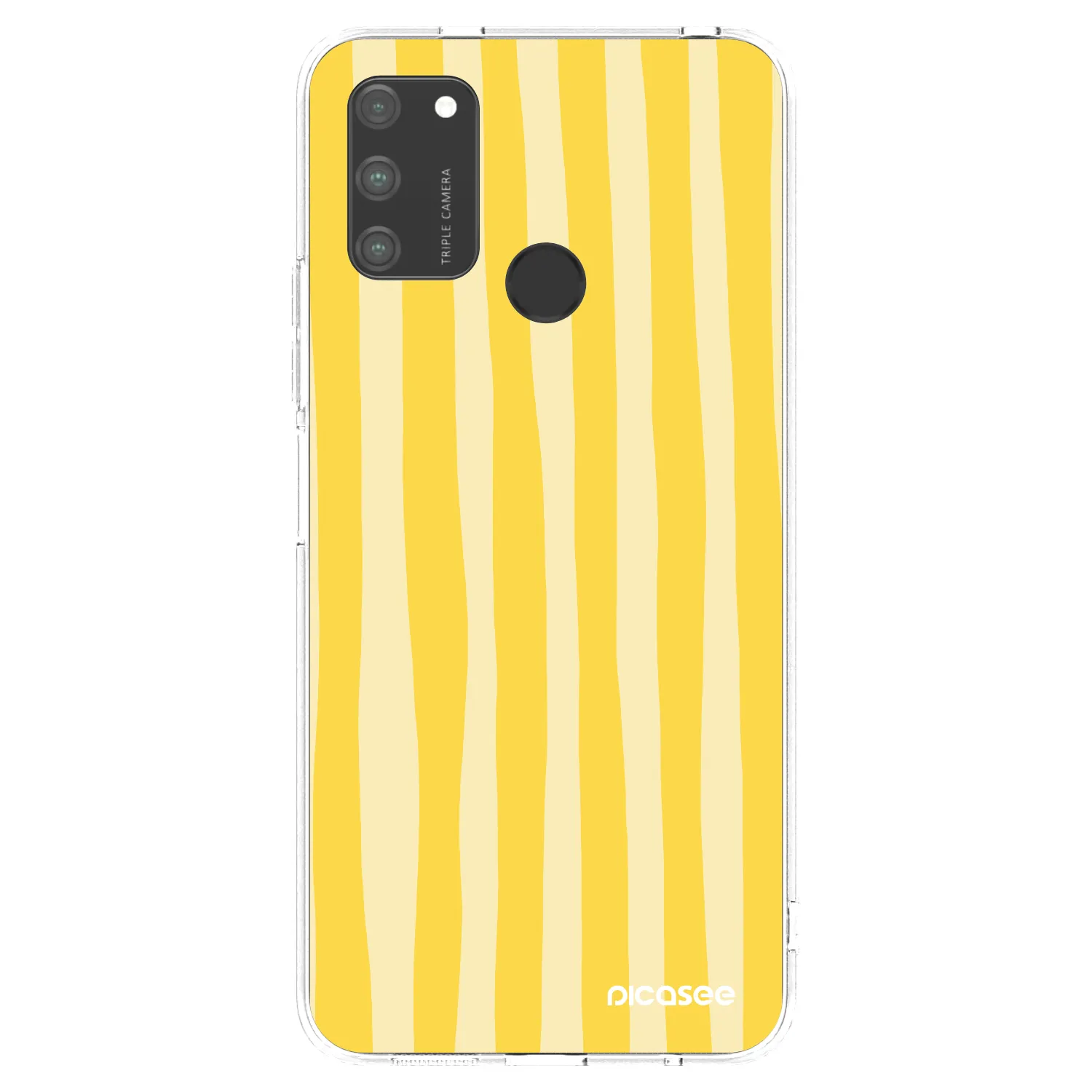 Picasee silikonový průhledný obal pro Honor 9A - Lines lemon