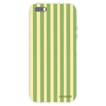Picasee silikonový průhledný obal pro Apple iPhone 5/5S/SE - Lines Matcha
