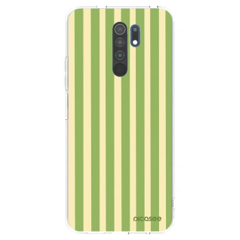 Picasee silikonový průhledný obal pro Xiaomi Redmi 9 - Lines Matcha