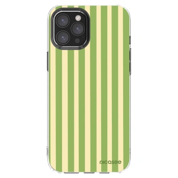 Picasee silikonový průhledný obal pro Apple iPhone 12 Pro Max - Lines Matcha